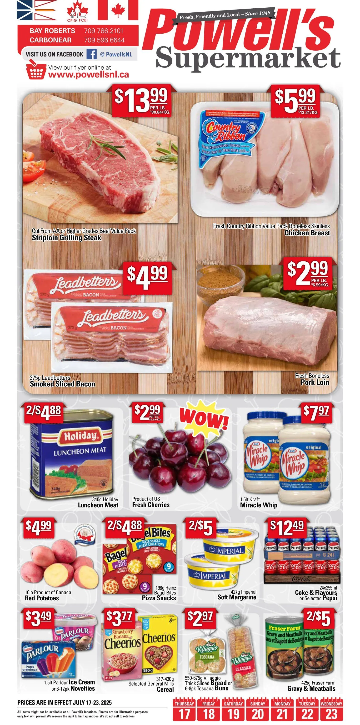 Powell's Supermarket Sales from July 17 to July 23 2025 - flyer page 1