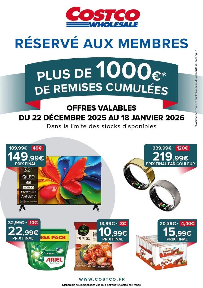 Costco Catalogue du 22 décembre au 18 janvier 2026 - Catalogue page 1