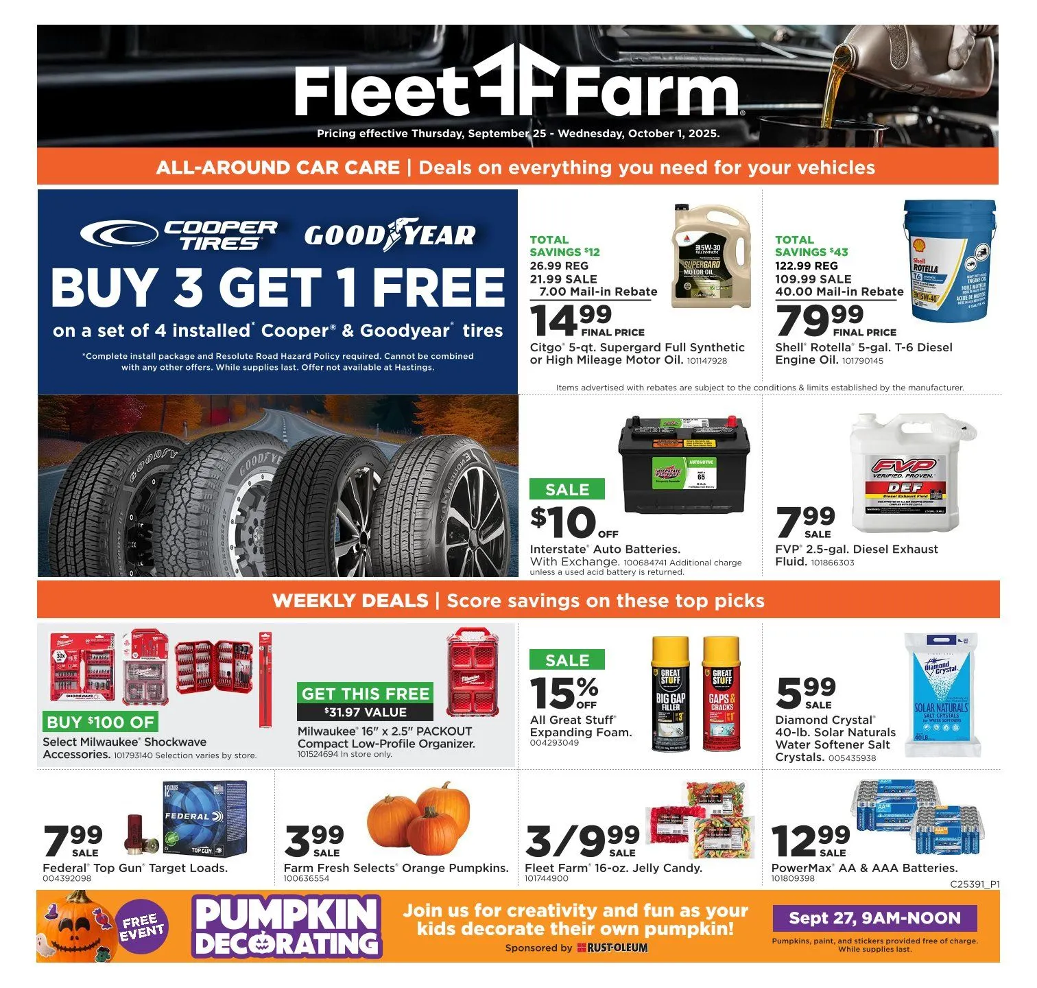 Weekly ad Fleet Farm Sales from September 25 to October 1 2025 - Page 1