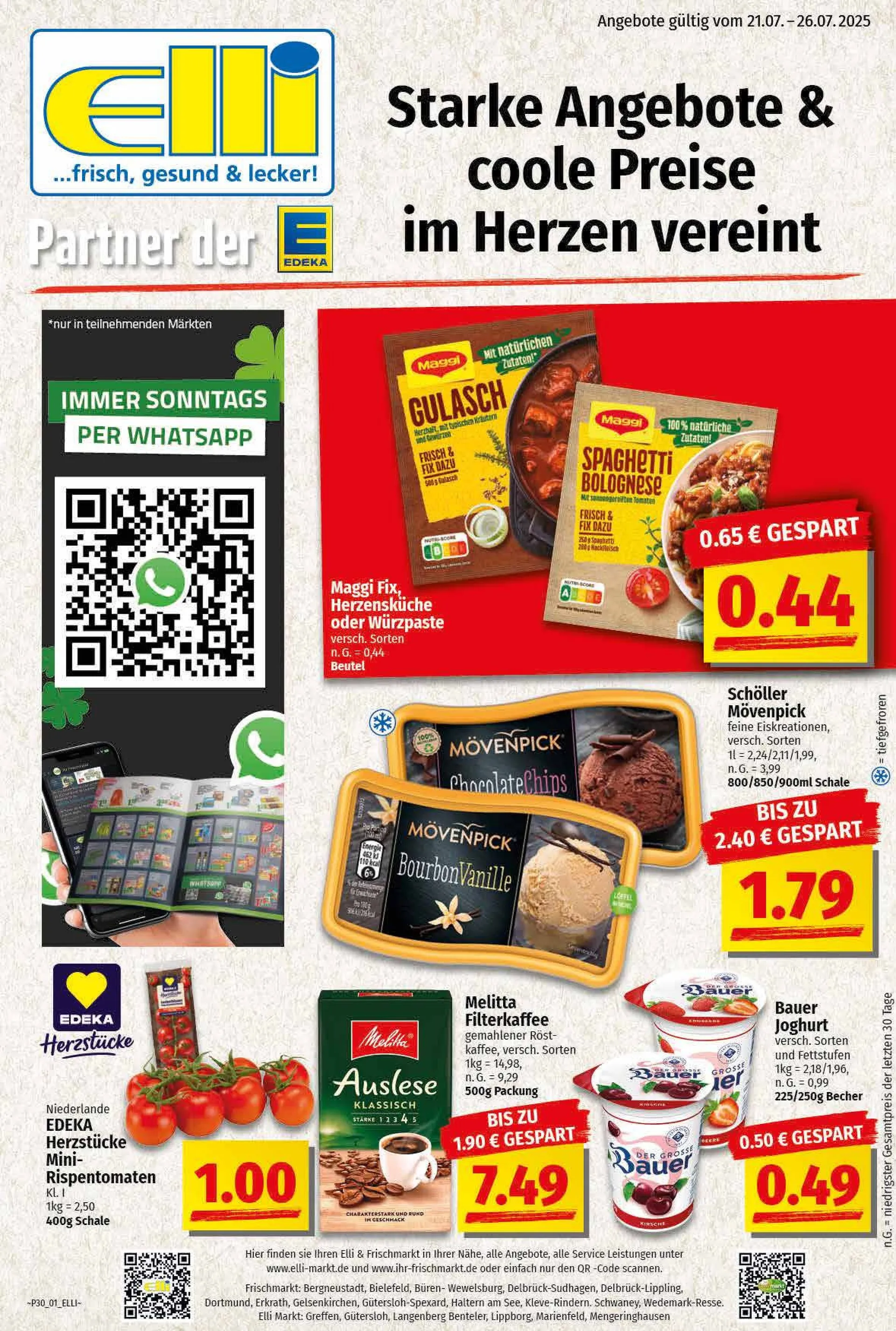 Elli Markt Prospekte von 21. Juli bis 26. Juli 2025 - Prospekt seite 1