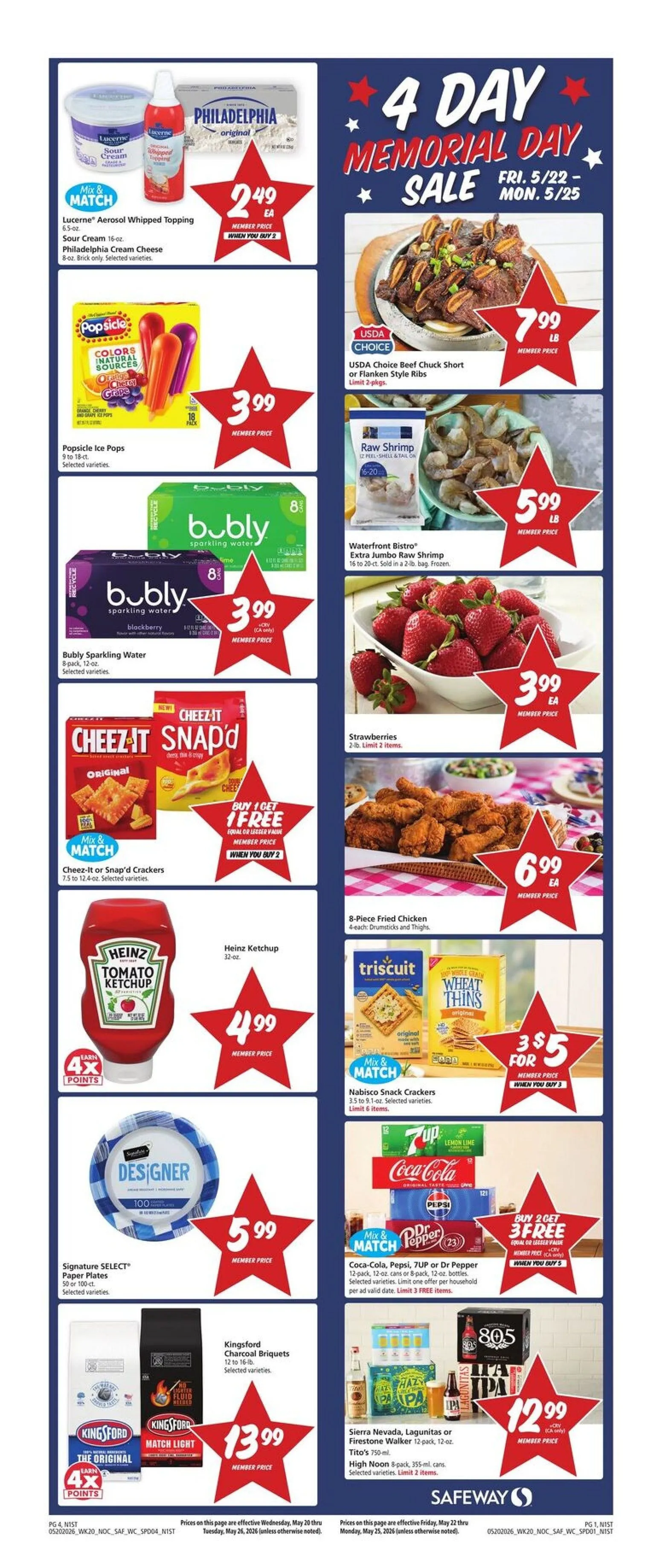 Weekly promotion Safeway Sales spanning from May 20 to May 26 2026 - Page 1 for Catalogue 365