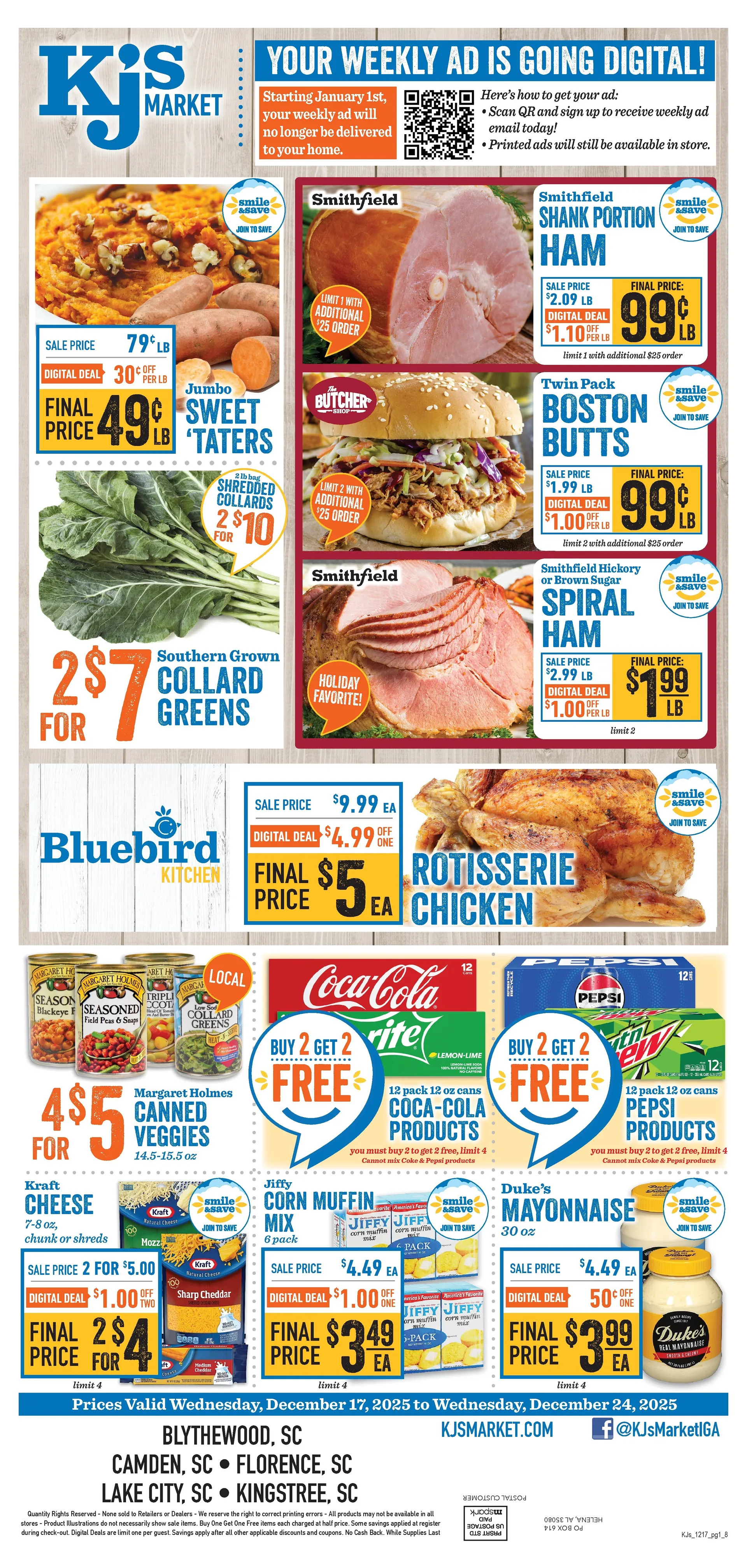 Weekly ad KJ´s Market Sales from December 17 to December 24 2025 - Page 1