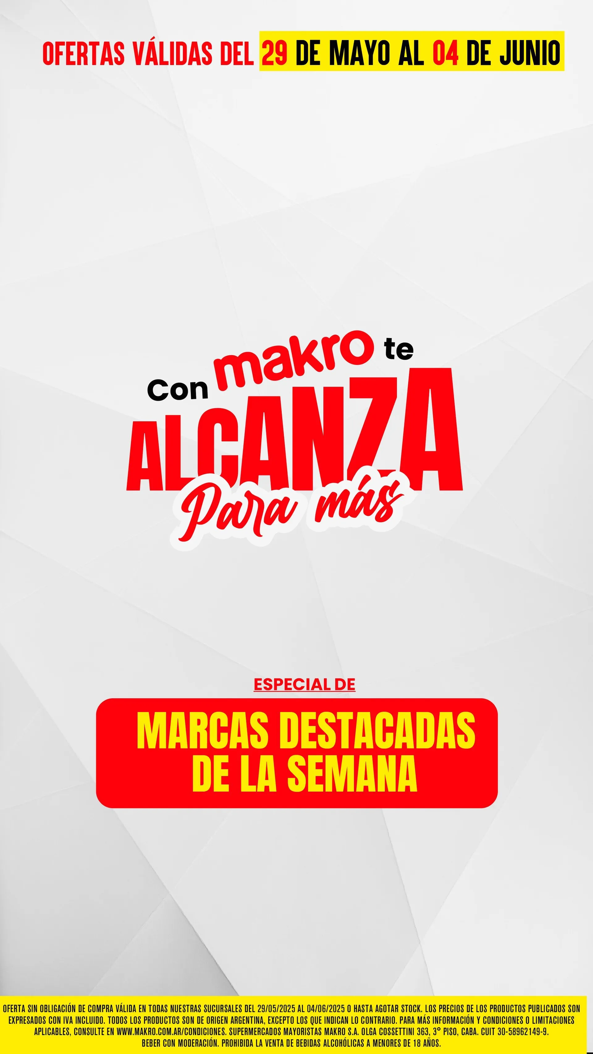 Ofertas de Makro Ofertas 29 de mayo al 4 de junio 2025 - Página 1 del catálogo