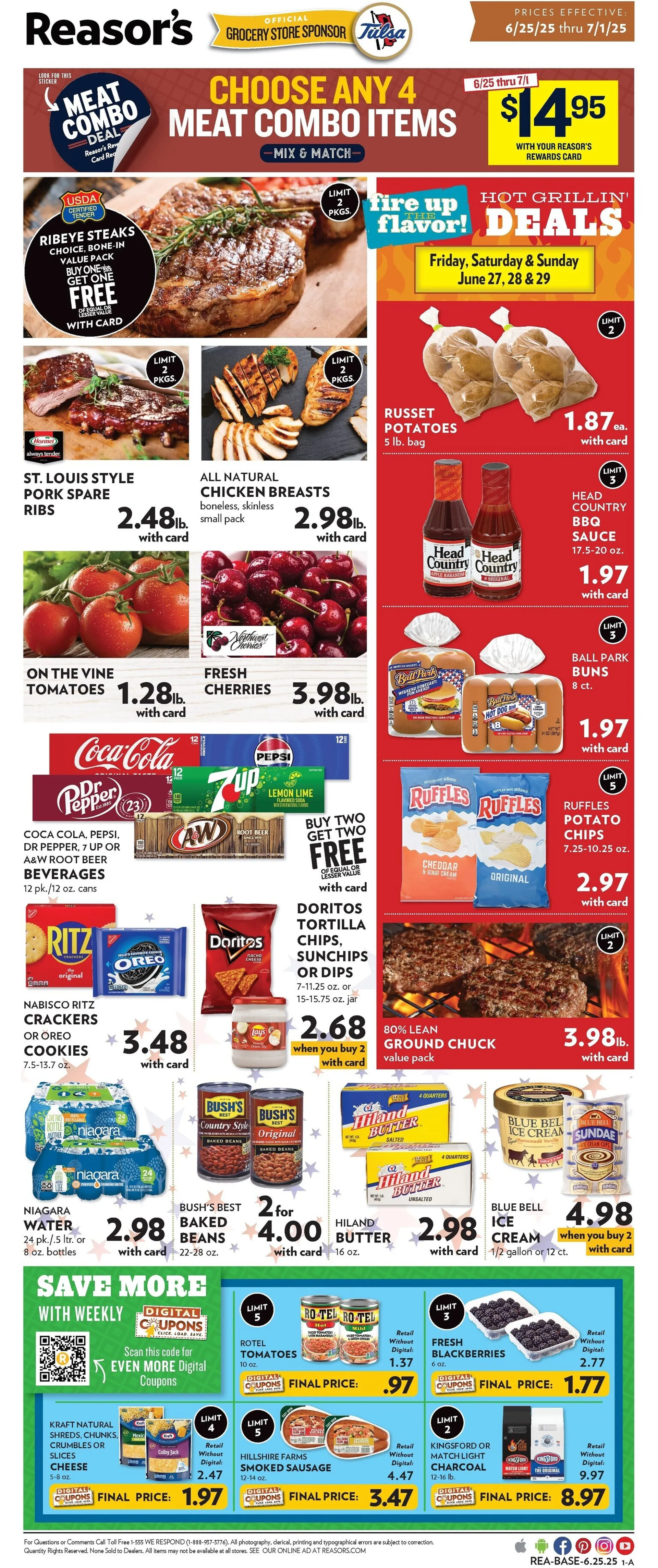 Weekly ad Reasor's Sales from June 25 to July 2 2025 - Page 1
