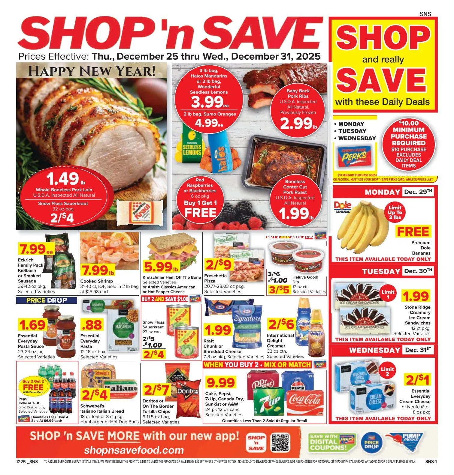 Weekly ad Shop'n Save Sales from December 25 to December 31 2025 - Page 1
