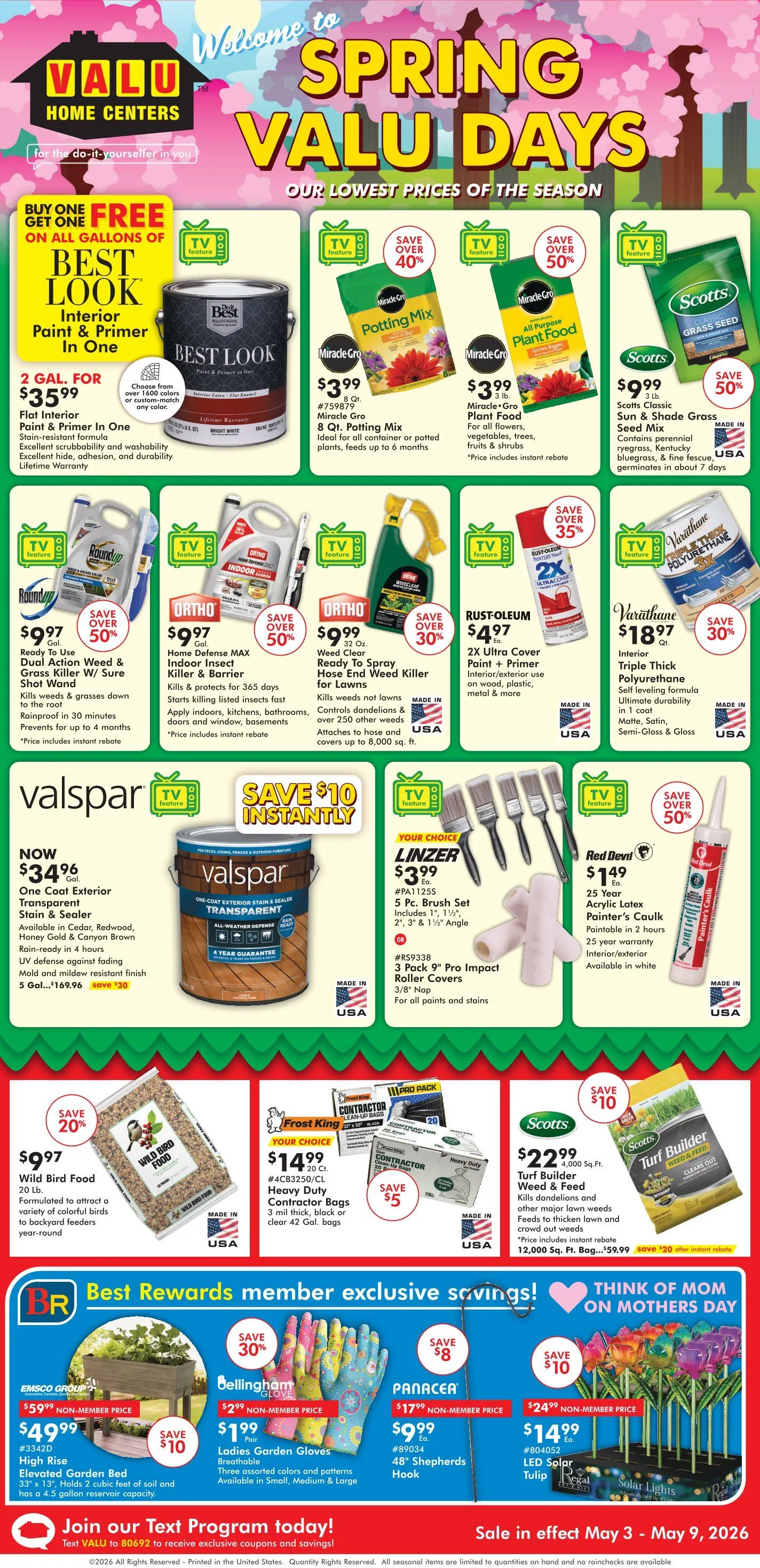 Weekly ad Valu Home Centers Sales from May 3 to May 9 2026 - Page 1