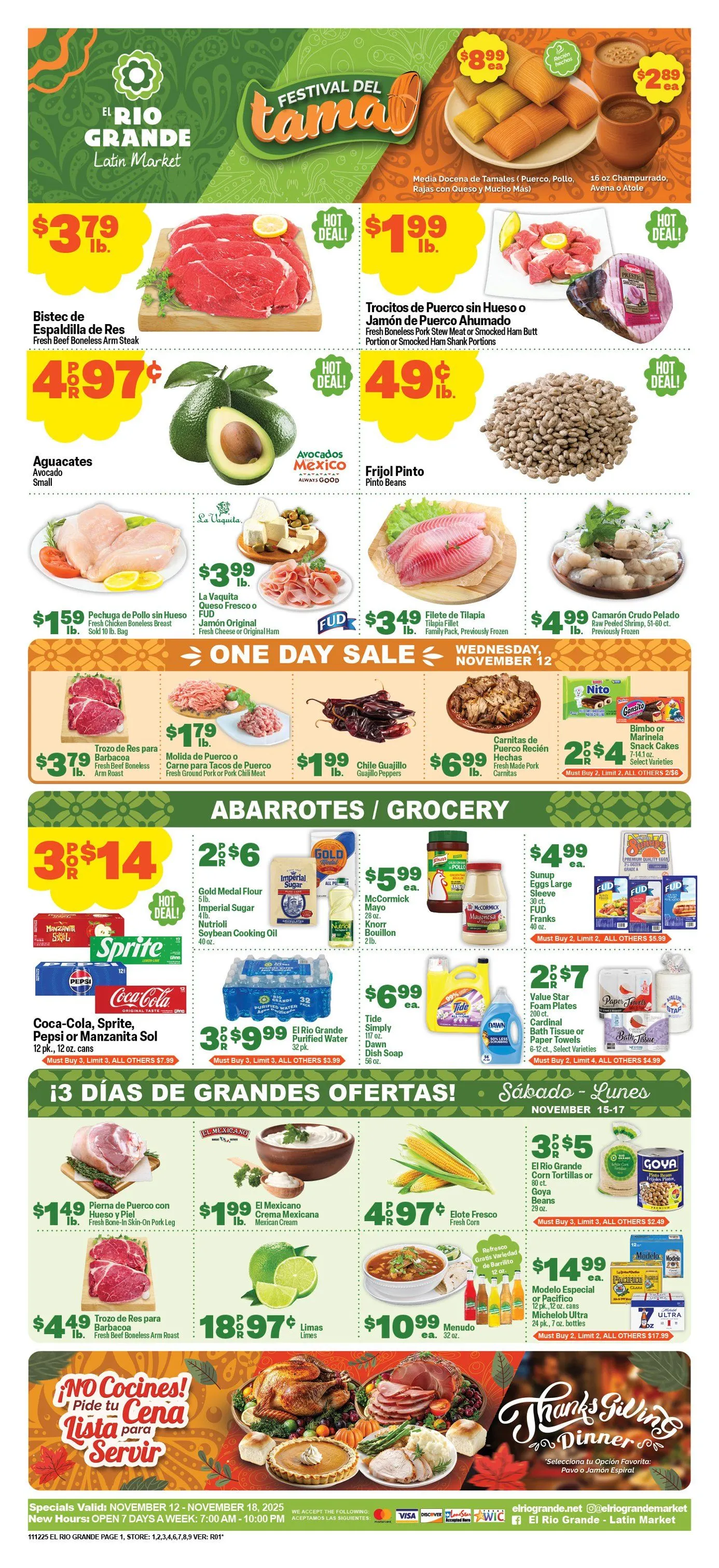 Weekly ad El Rio Grande Sales from November 12 to November 18 2025 - Page 1