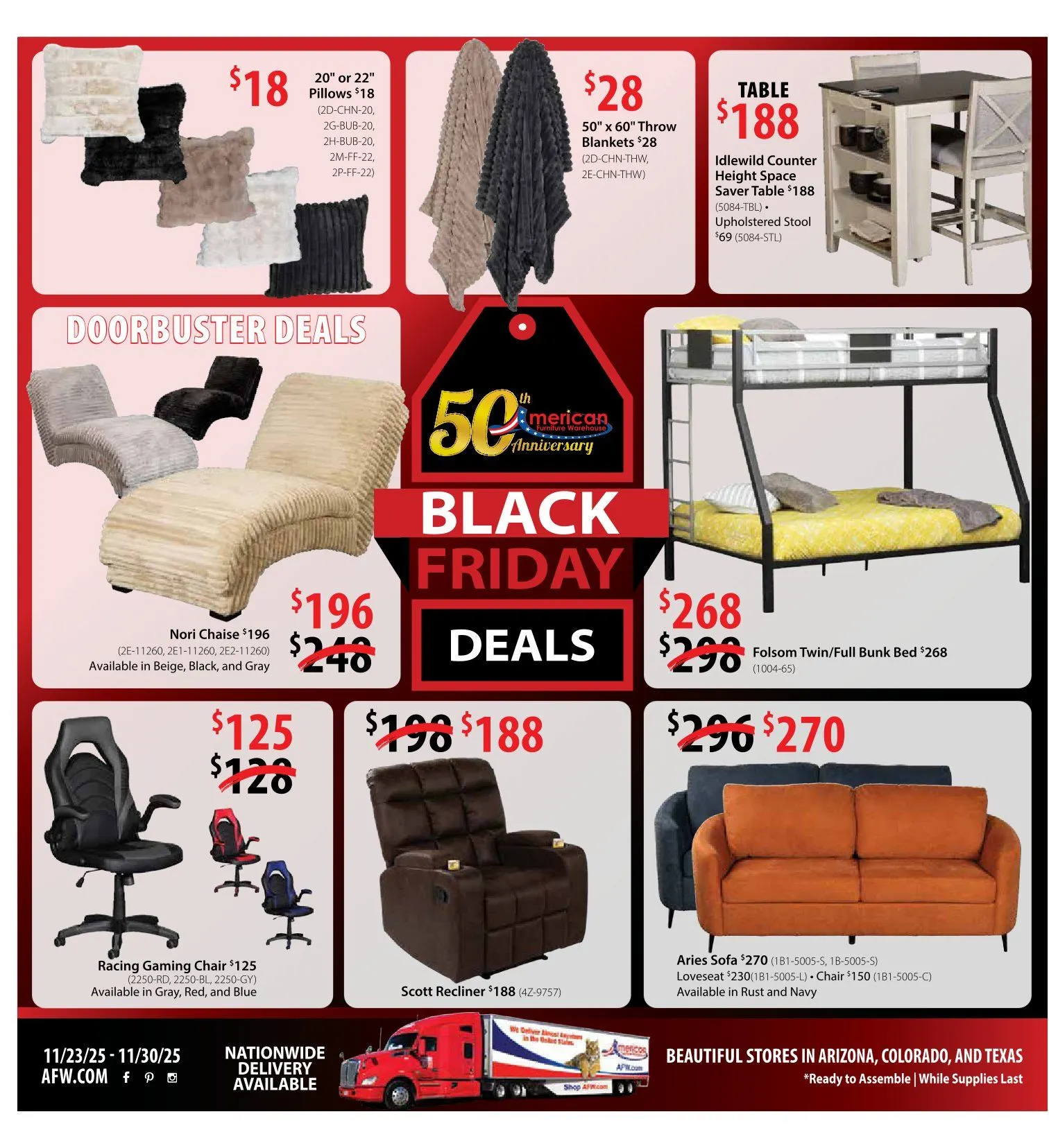 Weekly ad American Furniture Warehouse Sales from November 23 to November 30 2025 - Page 
