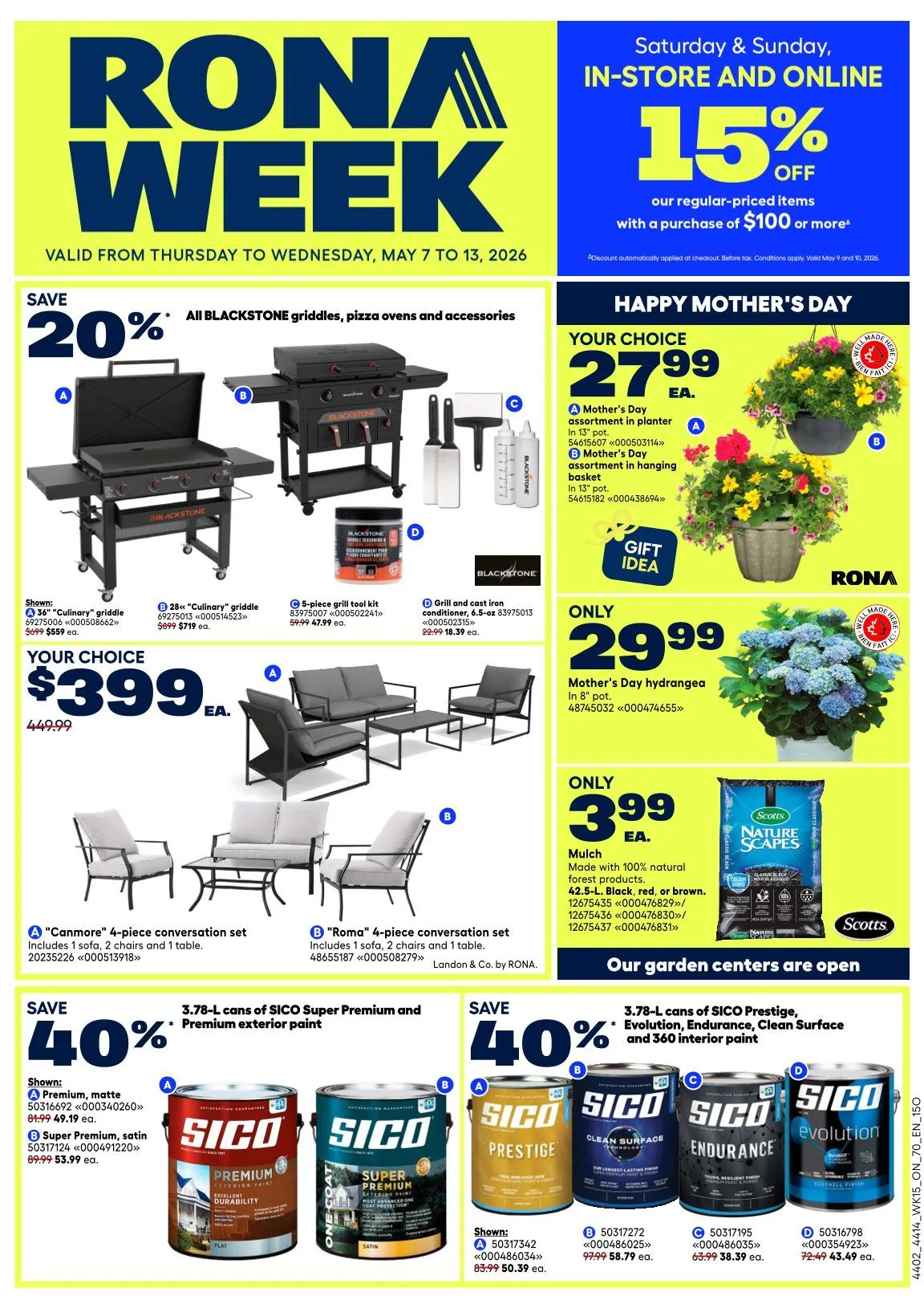 RONA Sales from May 8 to May 13 2026 - flyer page 1