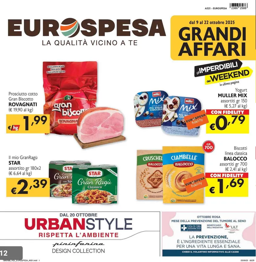 Volantini Eurospesa da 9 ottobre a 22 ottobre di 2025 - Pagina del volantino 1