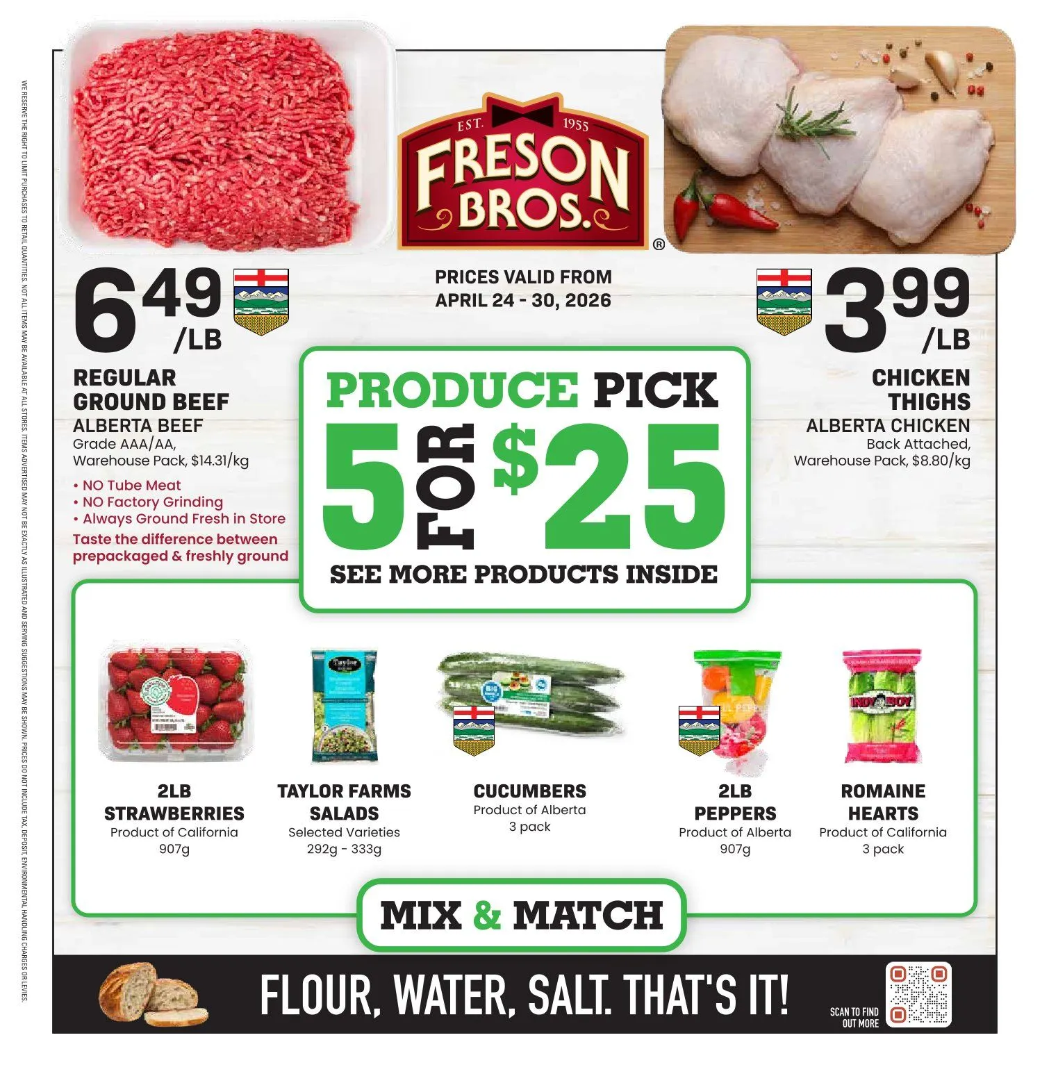 Freson Bros Sales from April 24 to April 30 2026 - flyer page 1