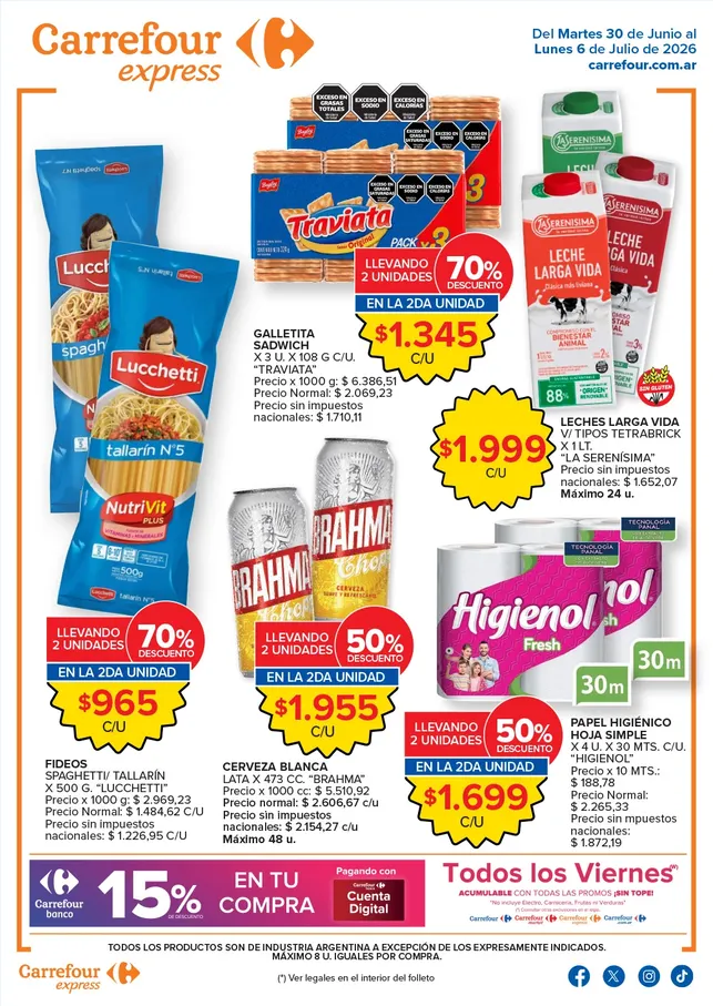 Ofertas de Ofertas Carrefour Express 30 de junio al 6 de julio 2026 - Página 1 del catálogo