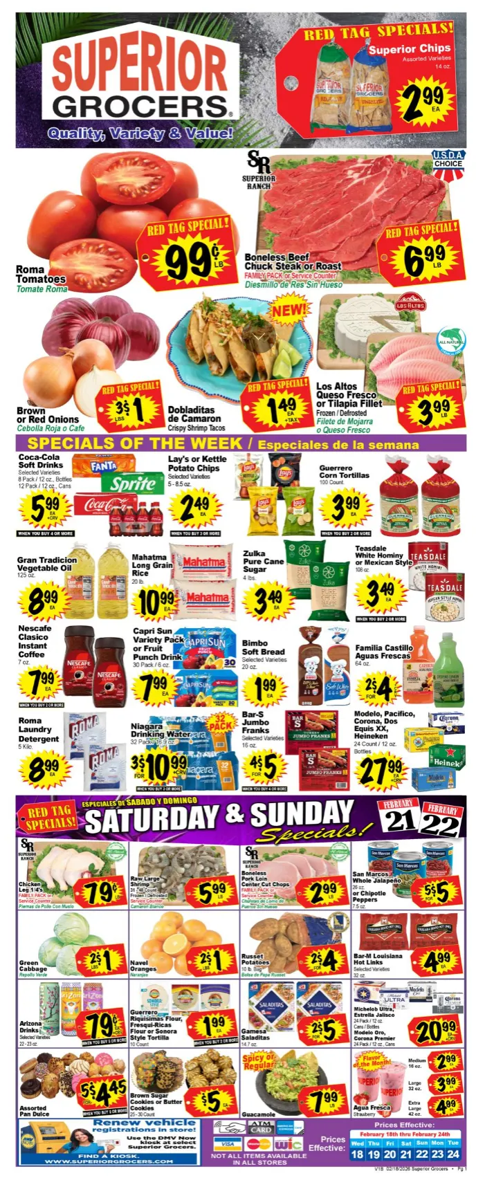 Weekly ad Superior Grocers Sales from February 18 to February 24 2026 - Page
