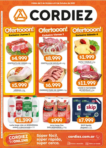 Ofertas de Ofertas Cordiez 2 de octubre al 8 de octubre 2025 - Página  del catálogo