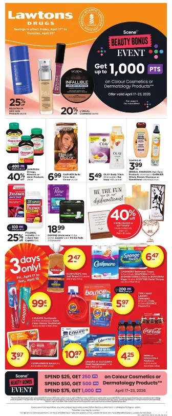 Lawtons Drugs Sales from April 17 to April 23 2026 - flyer page 1
