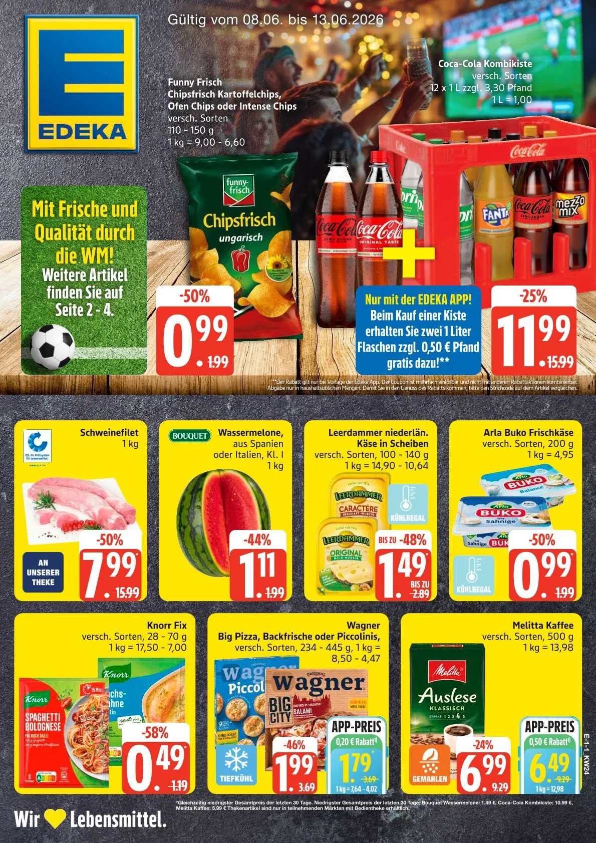 Edeka Angebote von 8. Juni bis 13. Juni 2026 - Prospekt seite 1