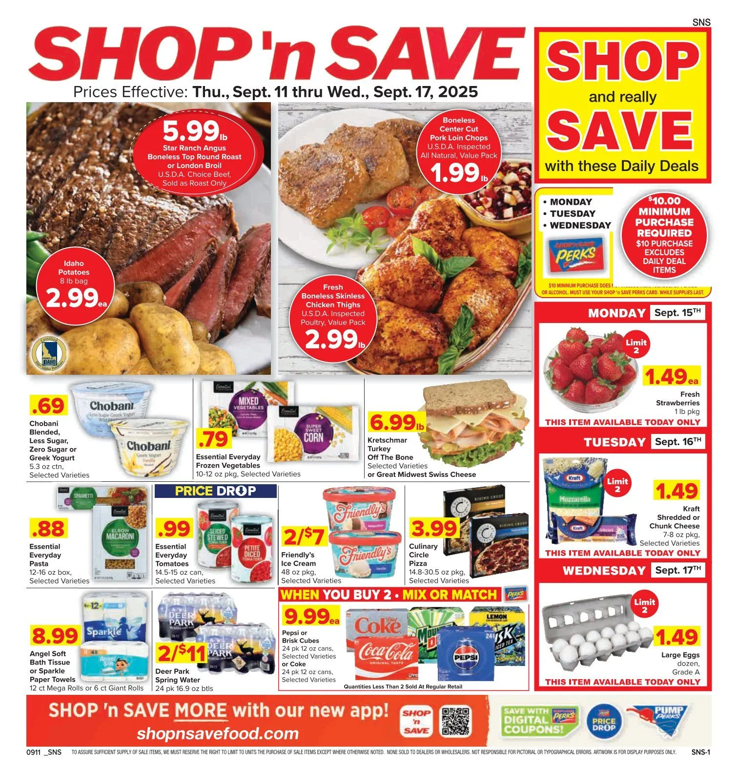 Weekly ad Shop'n Save Sales from September 11 to September 17 2025 - Page 1