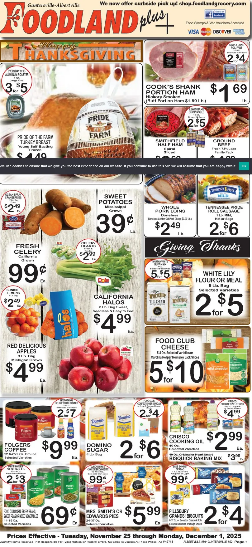 Foodland Sales from November 25 to December 1 2025 - flyer page 1