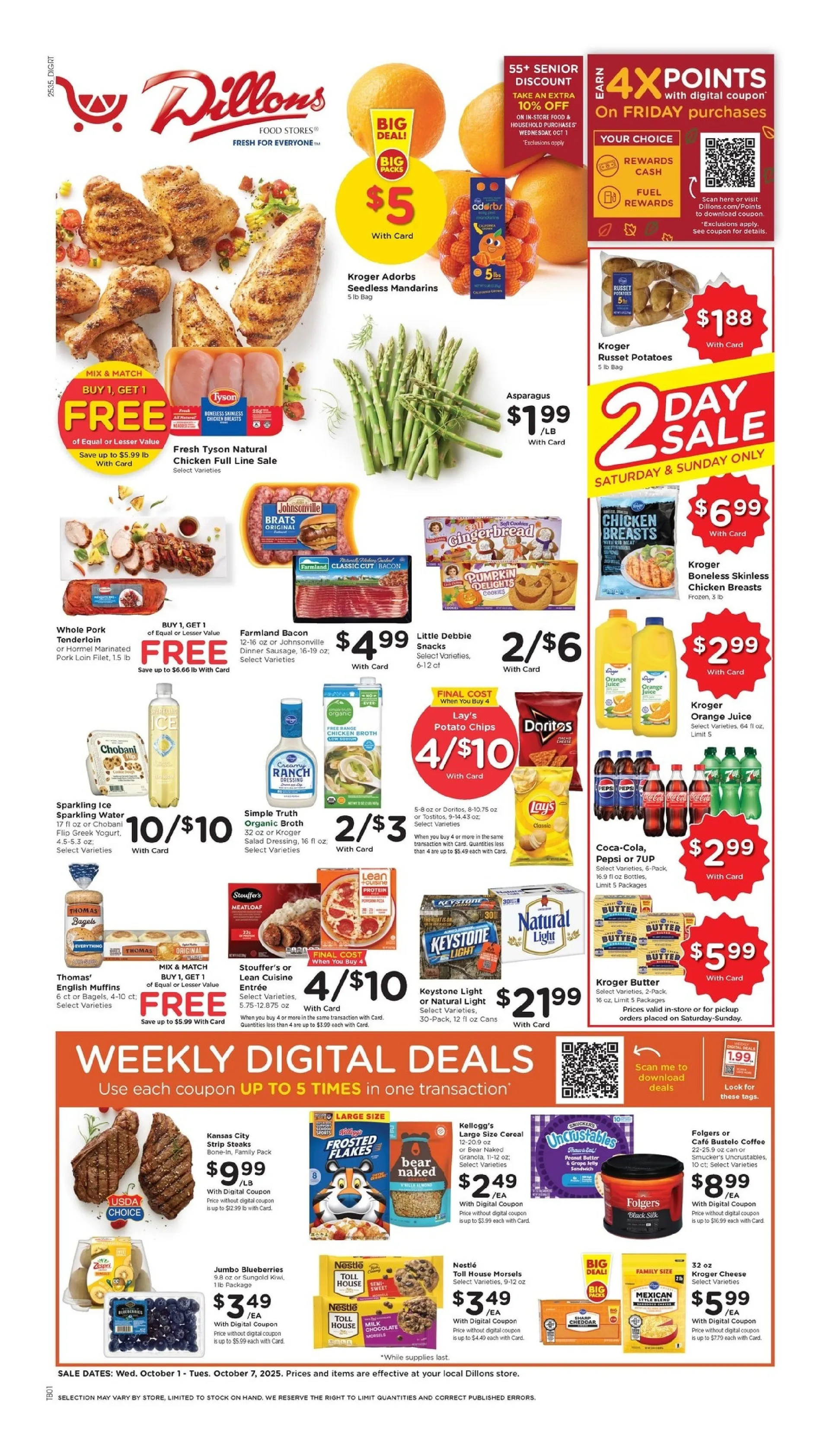 Weekly ad Dillons Sales from October 1 to October 7 2025 - Page 1