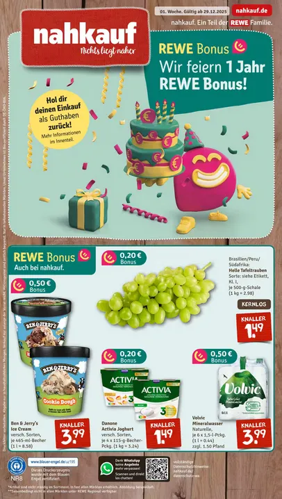 Nahkauf Angebote von 1. Dezember bis 29. Dezember 2025 - Prospekt seite 1