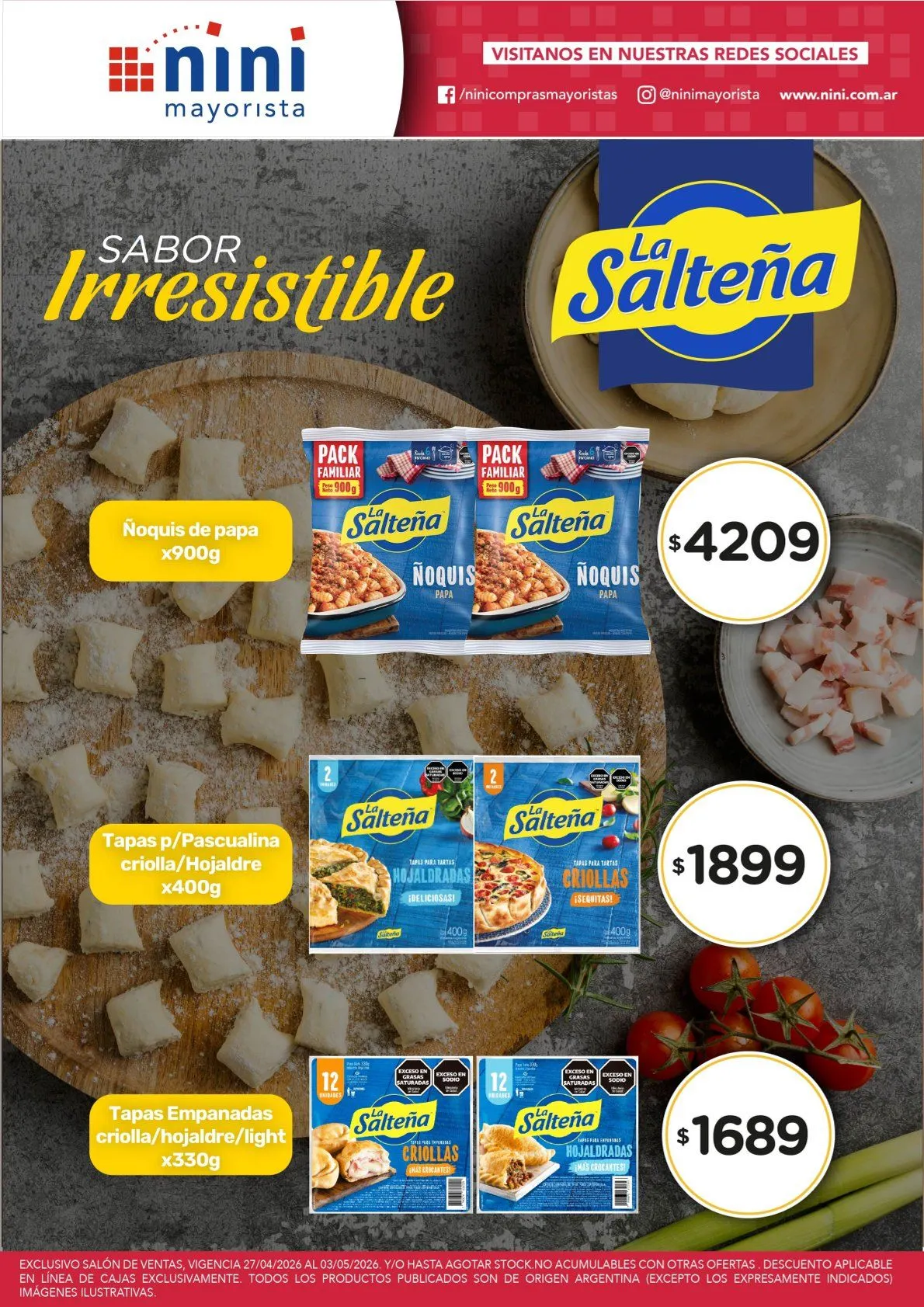 Ofertas de  Nini Mayorista Ofertas 27 de abril al 3 de mayo 2026 - Página 1 del catálogo