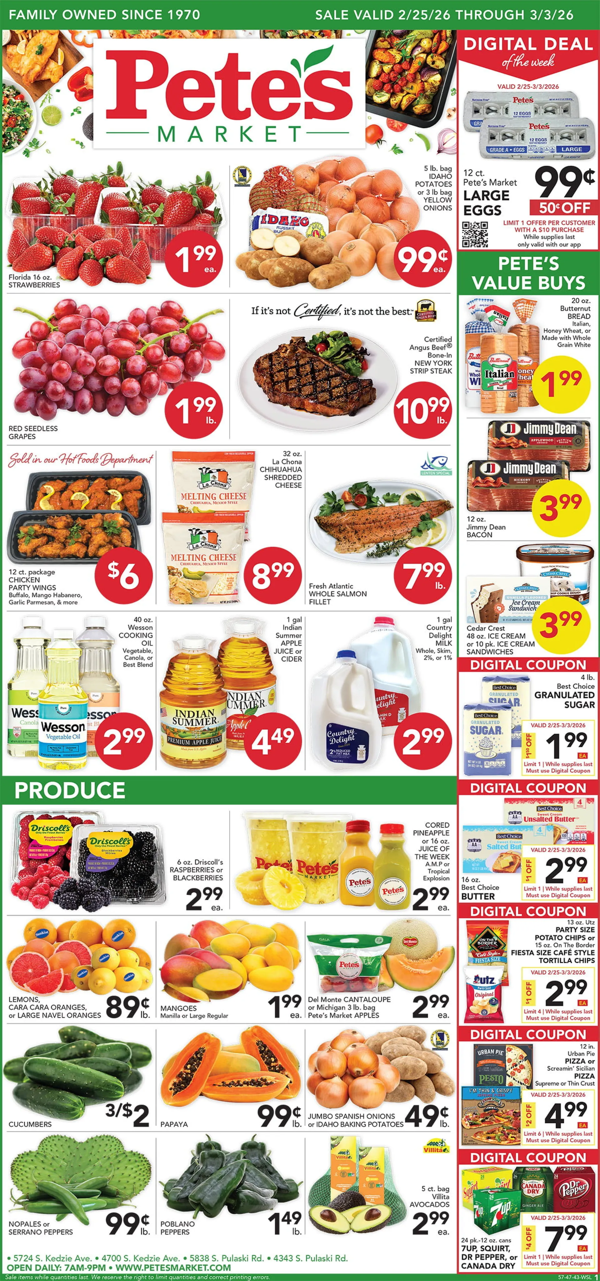 Weekly ad Pete's Fresh Market Sales from February 25 to March 3 2026 - Page 1