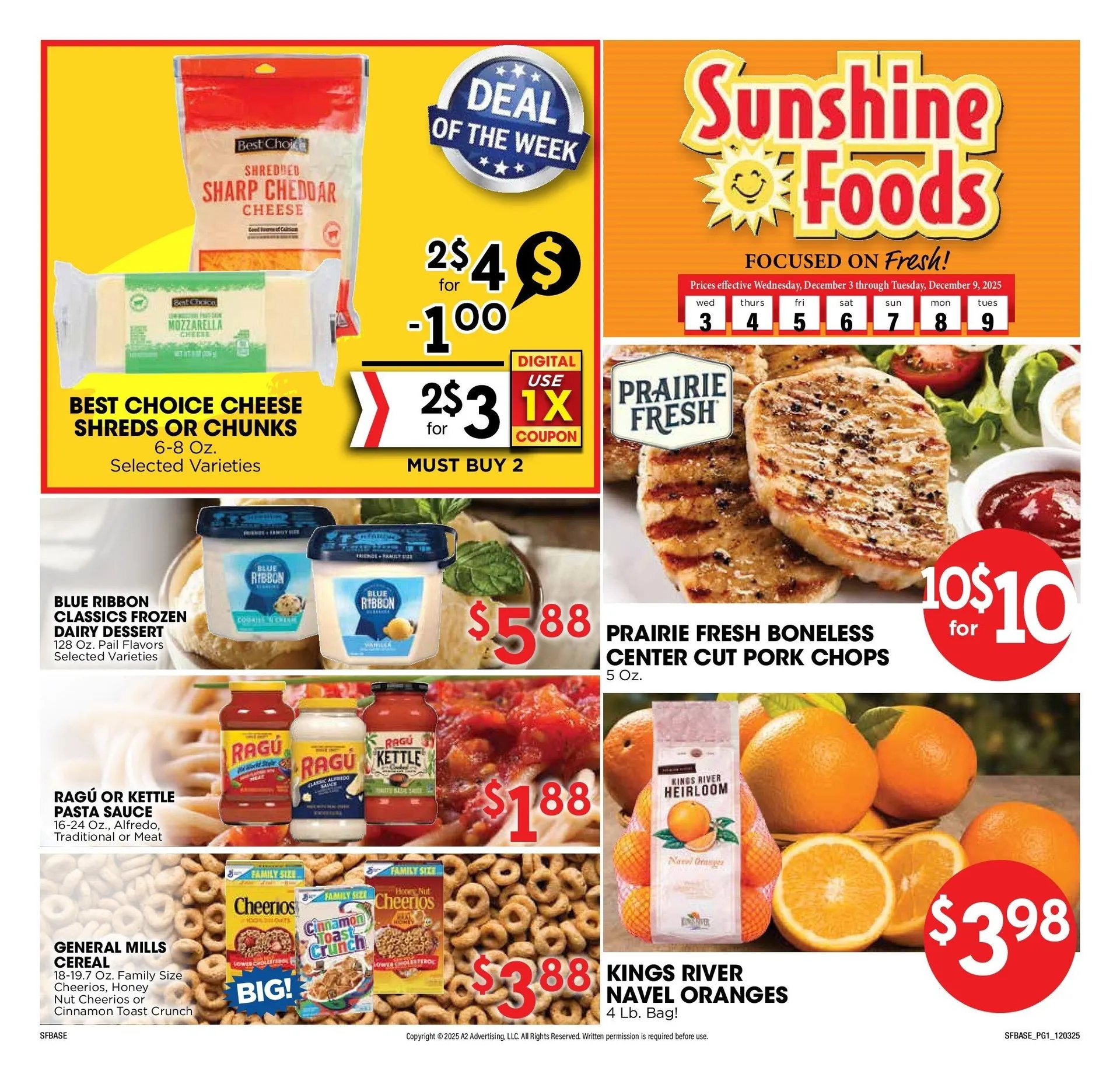 Weekly ad Sunshine Foods Sales from December 3 to December 9 2025 - Page 