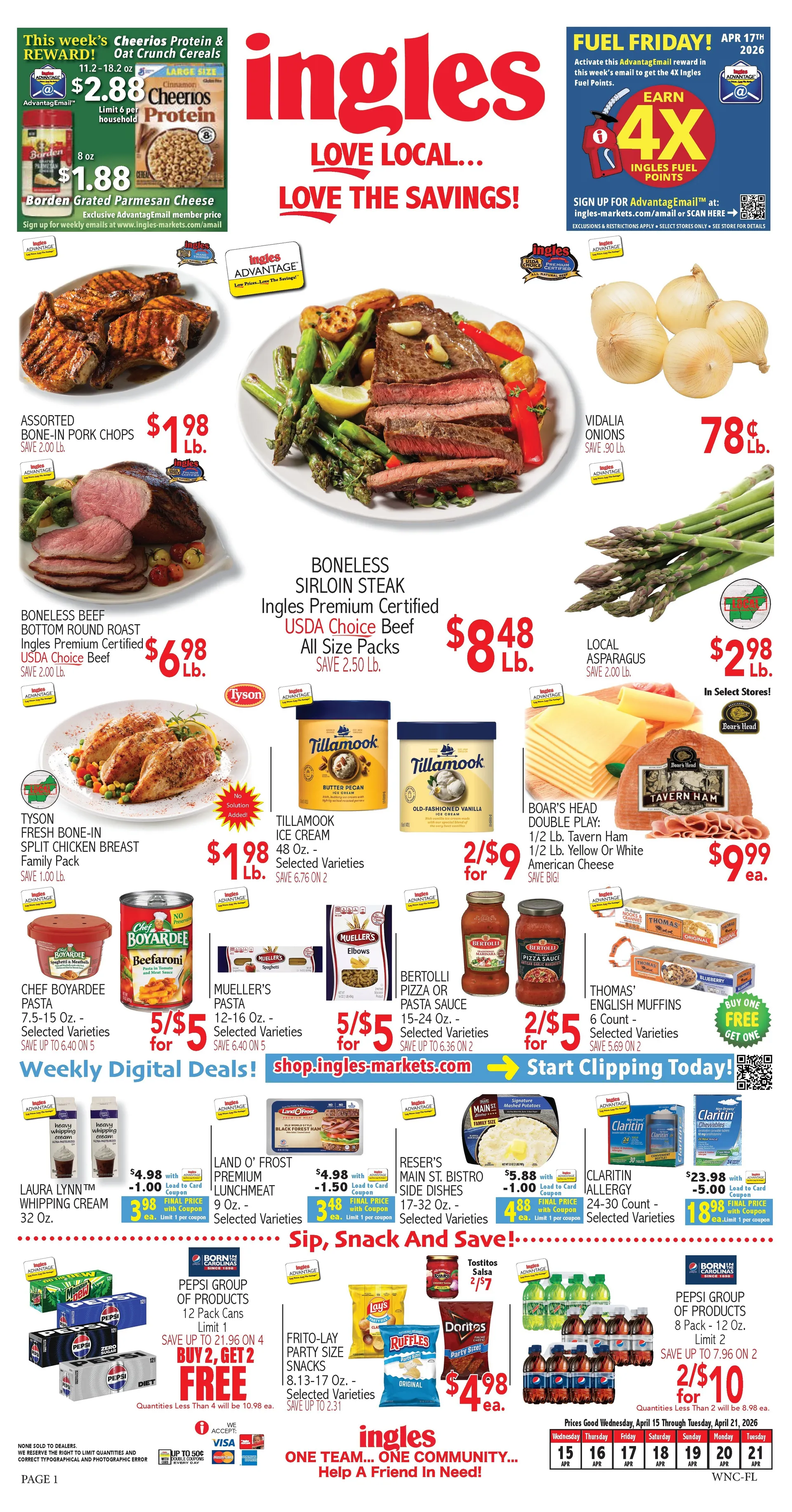 Weekly ad Ingles Sales from April 15 to April 21 2026 - Page 1