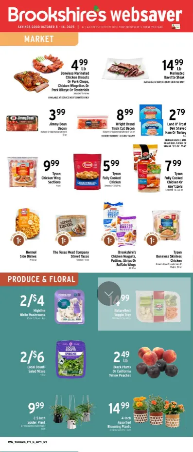 Weekly ad Brookshires sales from October 8 to October 14 2025 - Page 1