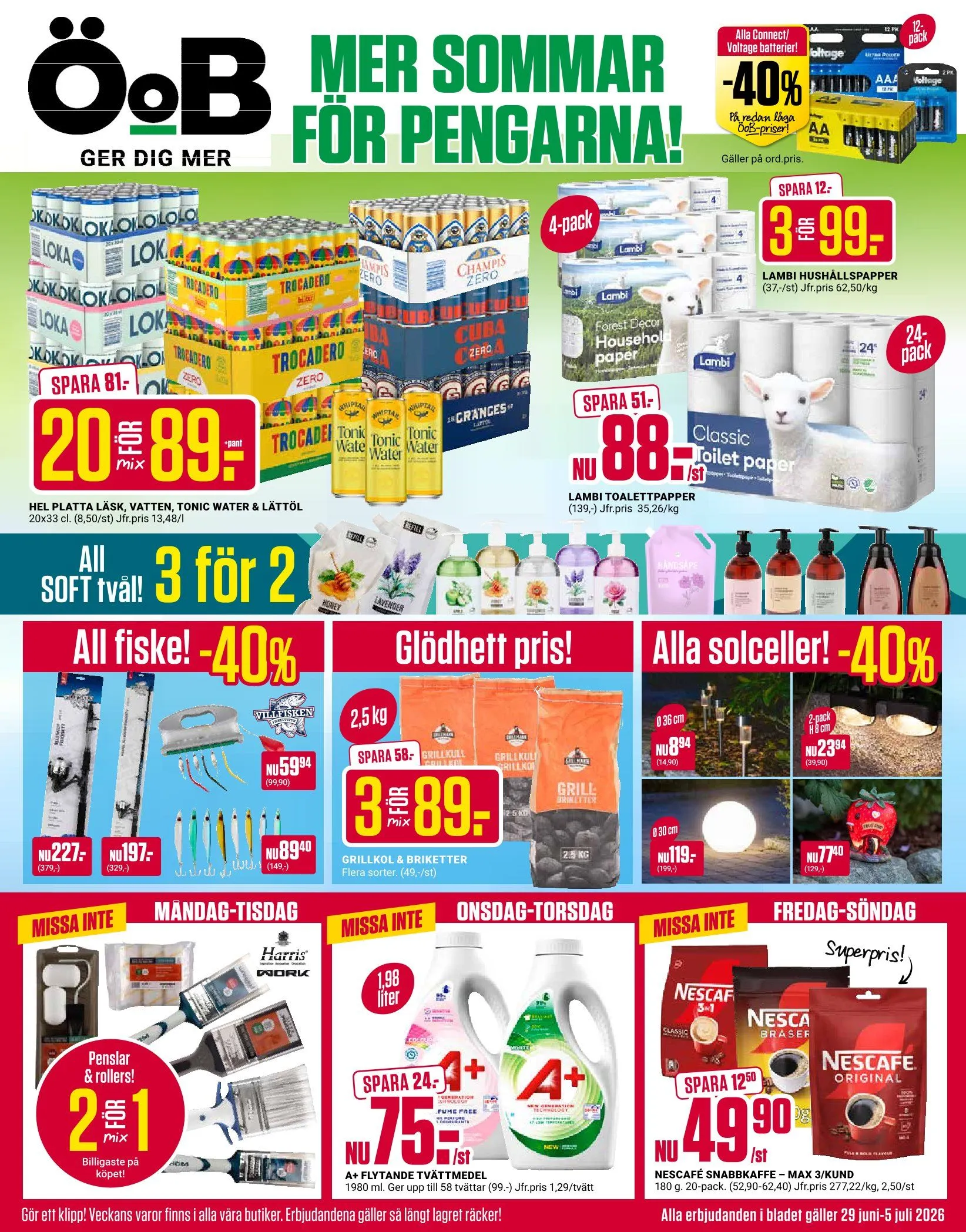 Senaste ÖoB  från 29 juni till 5 juli 2026 - Reklamblad sidor 1