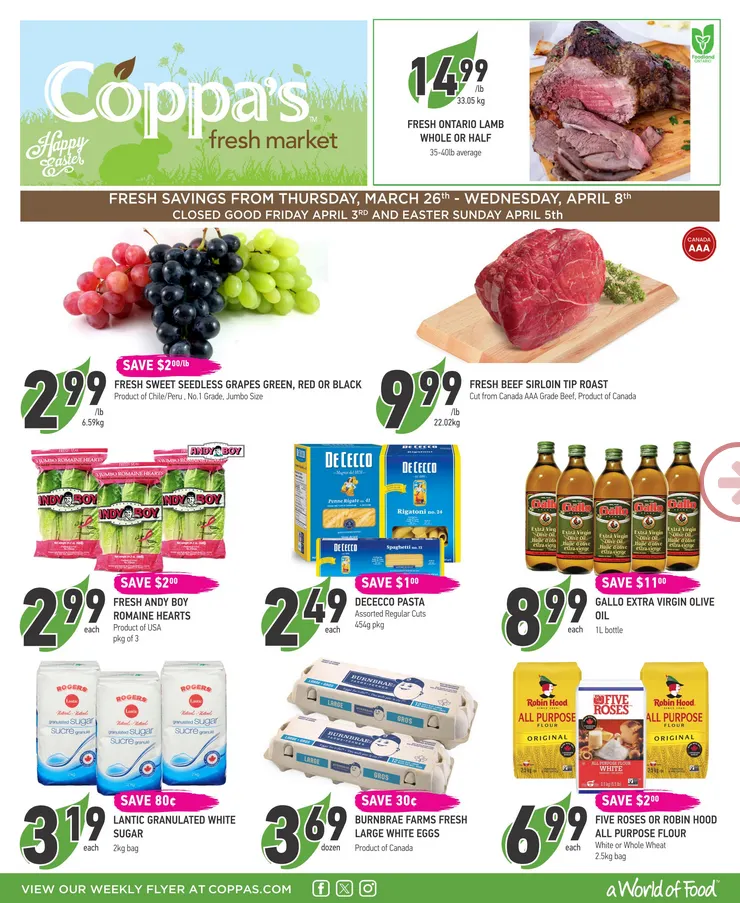 Coppas Fresh Market Sales from March 26 to April 8 2026 - flyer page 