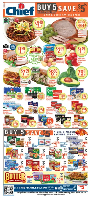 Weekly ad Chief Supermarket Sales from November 13 to November 19 2025 - Page 1