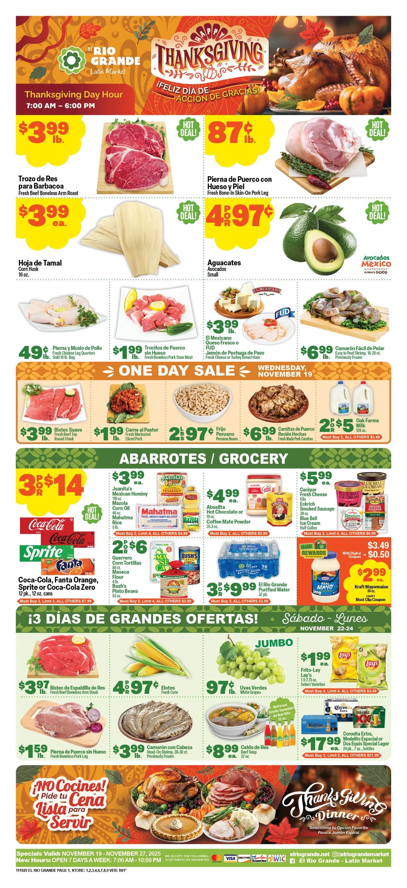 Weekly ad El Rio Grande Sales from November 19 to November 27 2025 - Page