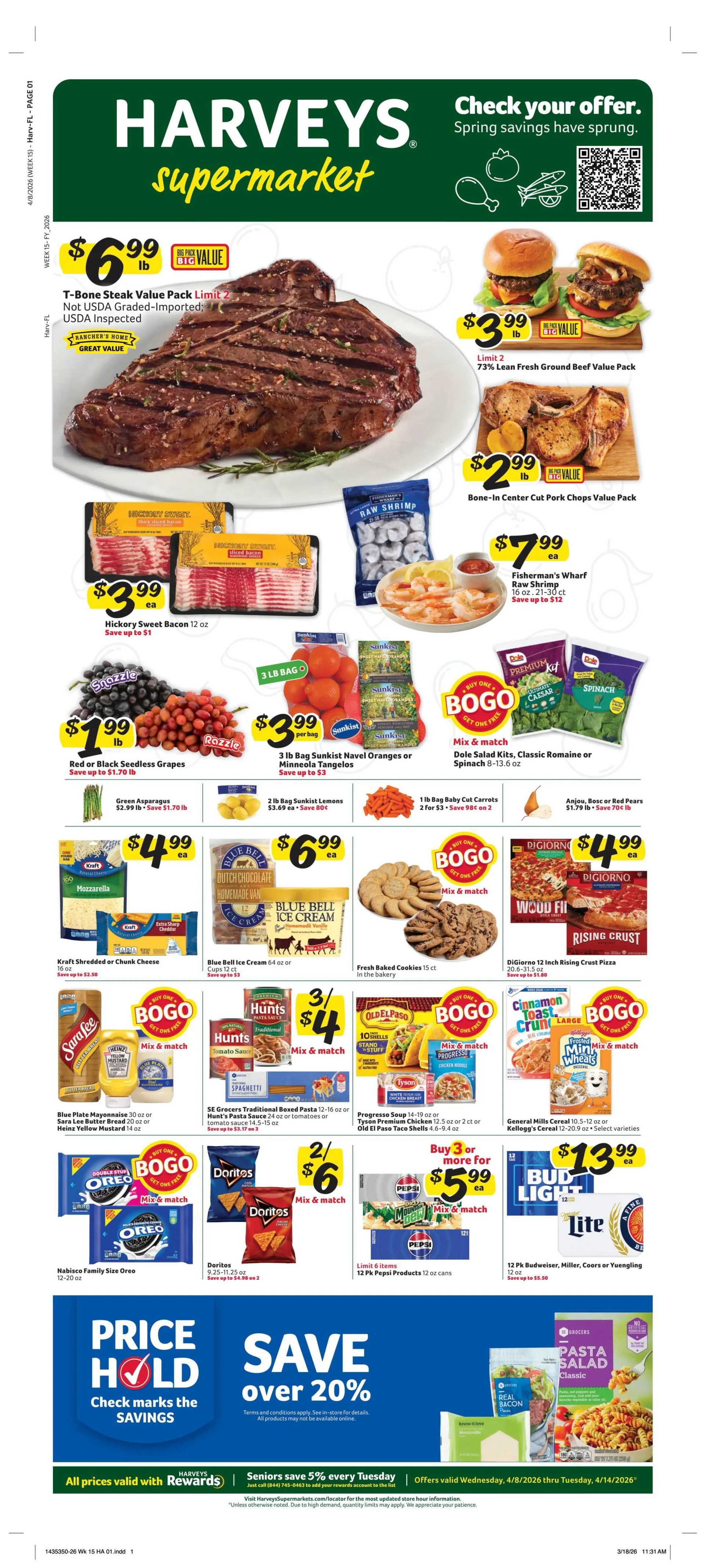 Weekly ad Harveys Supermarket weekly ads from April 8 to April 14 2026 - Page 1