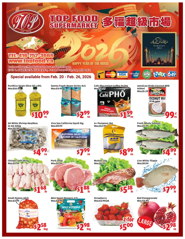 Top Food Supermarket Sales from February 20 to February 26 2026 - flyer page 1