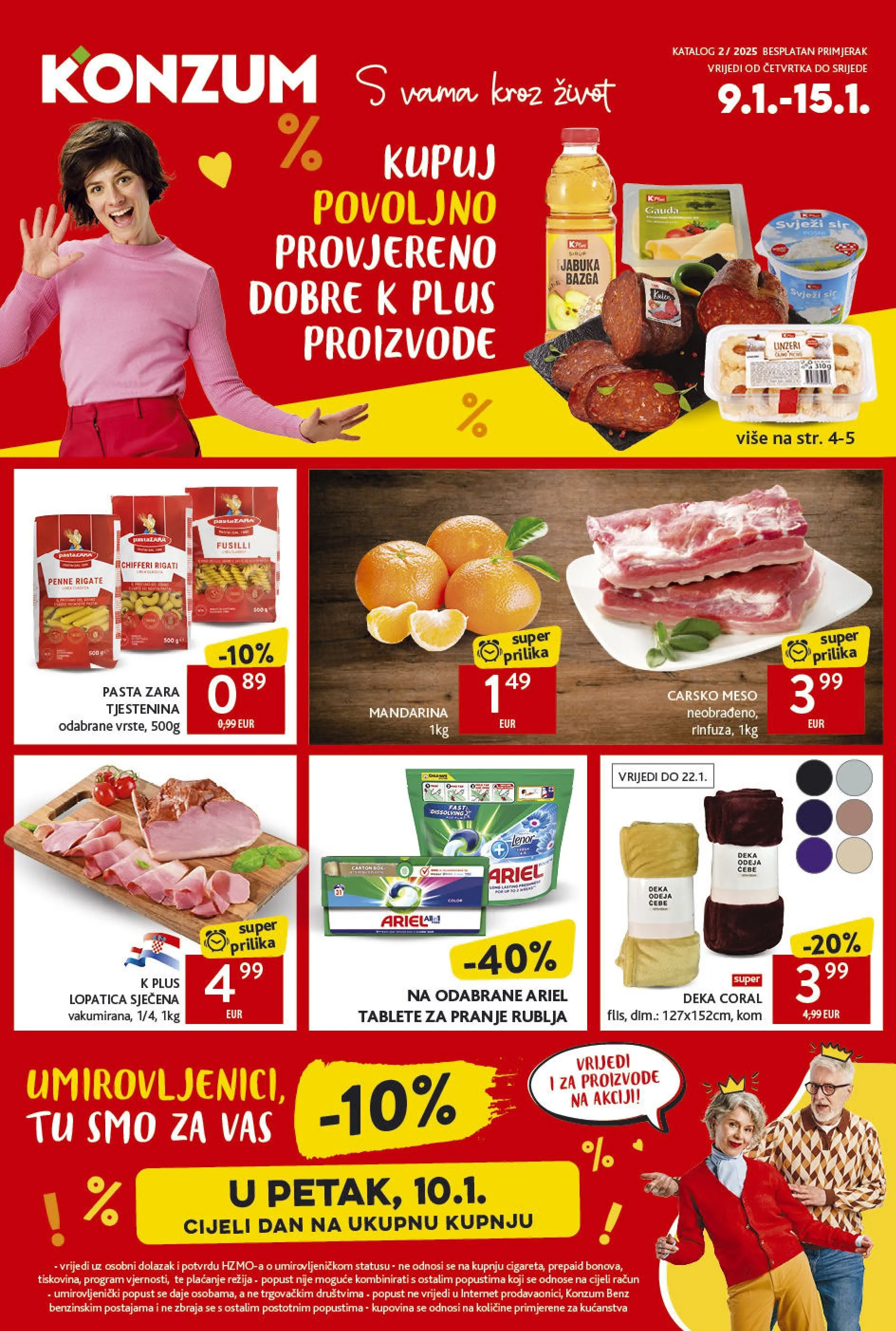 Katalog Konzum Posebna ponuda trgovine od 9. siječnja do 15. siječnja 2025. - Pregled Stranica 