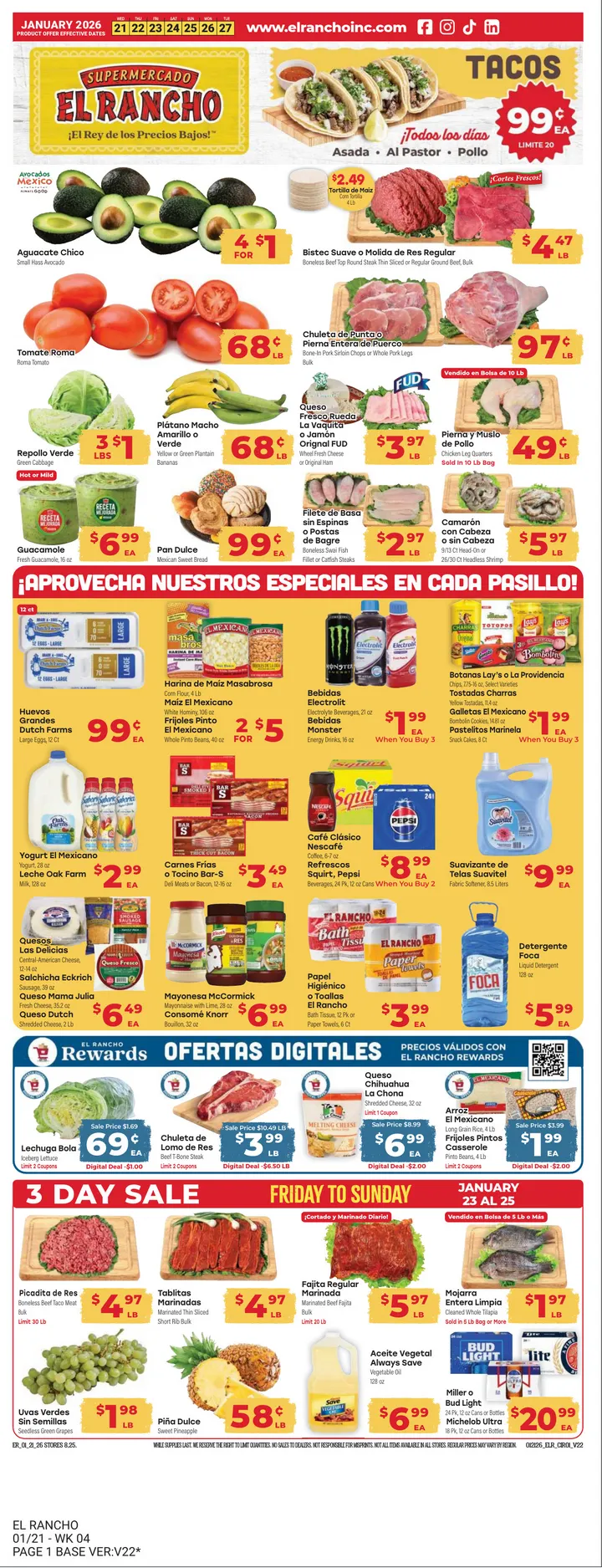 Weekly ad El Rancho Sales from January 21 to January 27 2026 - Page 1