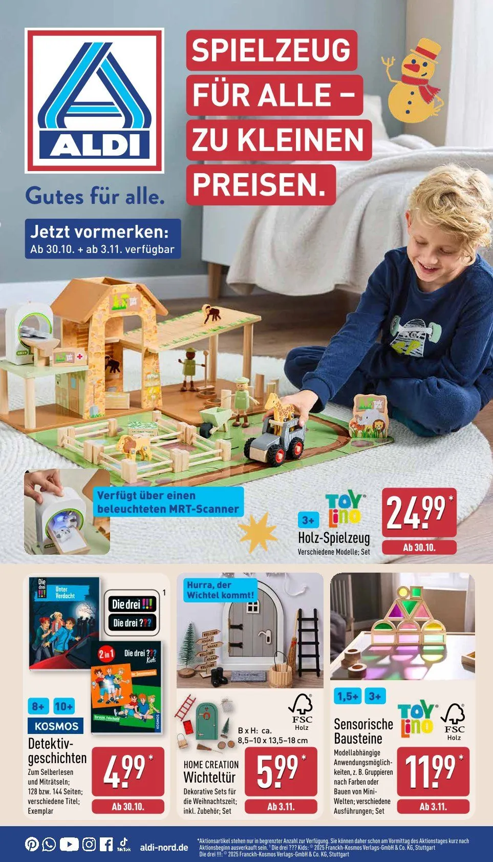 ALDI Nord Prospekte von 30. Oktober bis 3. November 2025 - Prospekt seite 1
