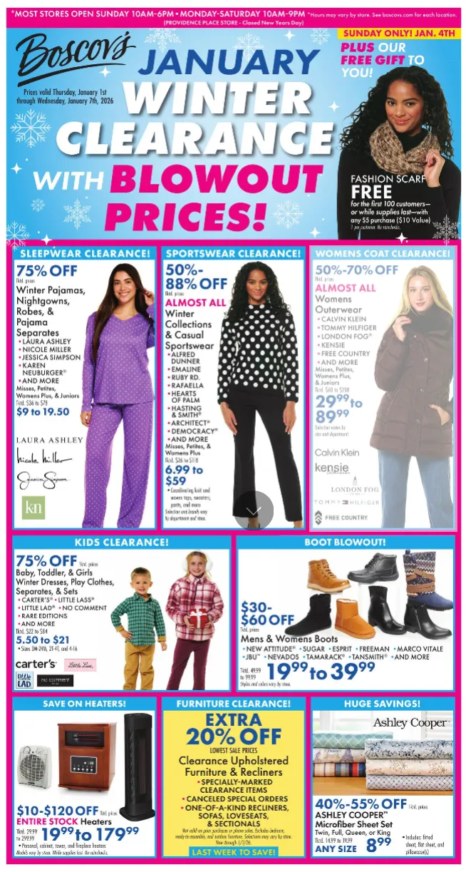 Weekly ad Boscov's Sakes from January 1 to January 7 2026 - Page