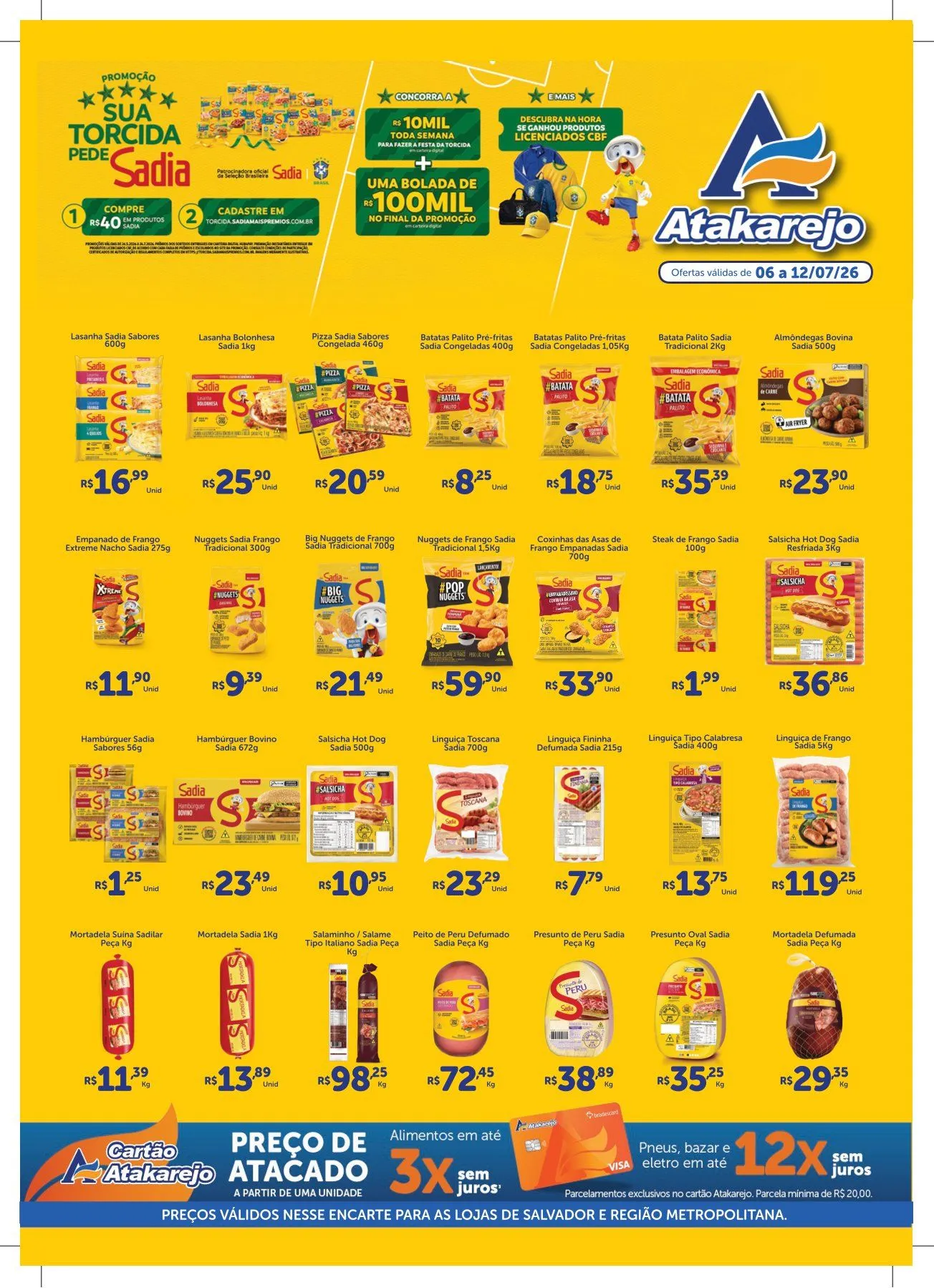 Encarte de Folhetos Atakadão Atakarejo 6 de julho até 12 de julho 2026 - Pagina 1
