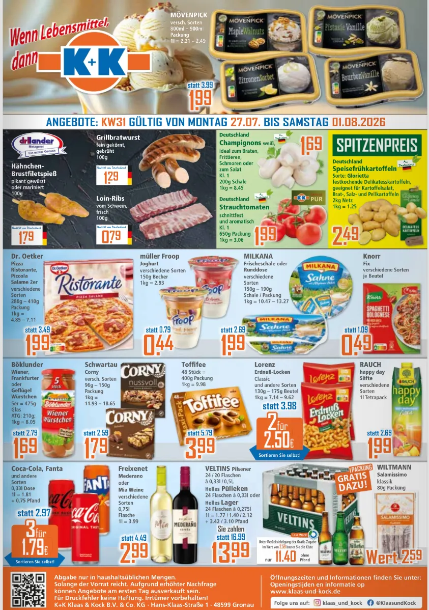 Klaas und Kock Sales von 27. Juli bis 1. August 2026 - Prospekt seite 1
