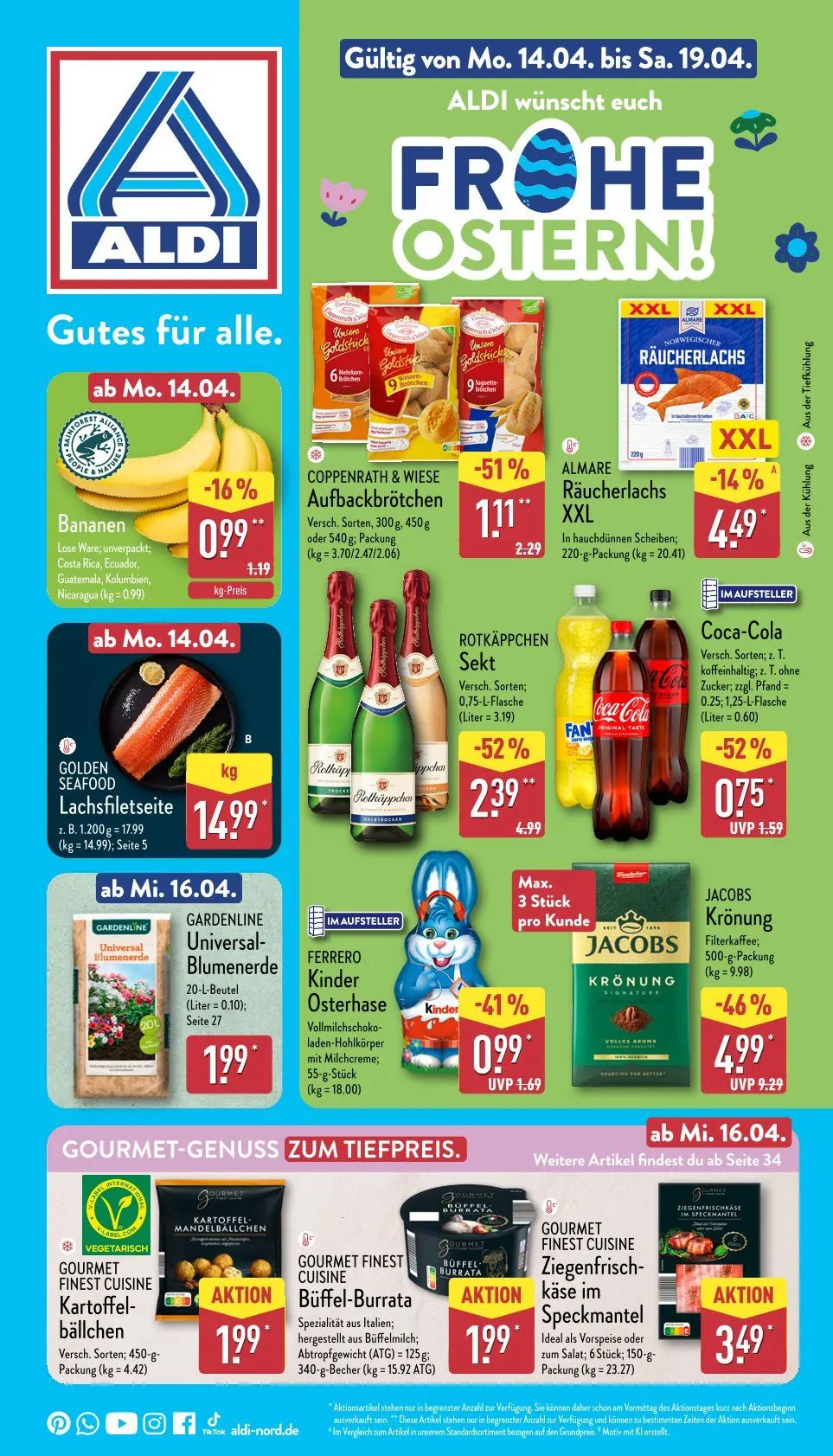ALDI Aktuell Angebote von 14. April bis 19. April 2025 - Prospekt seite 1