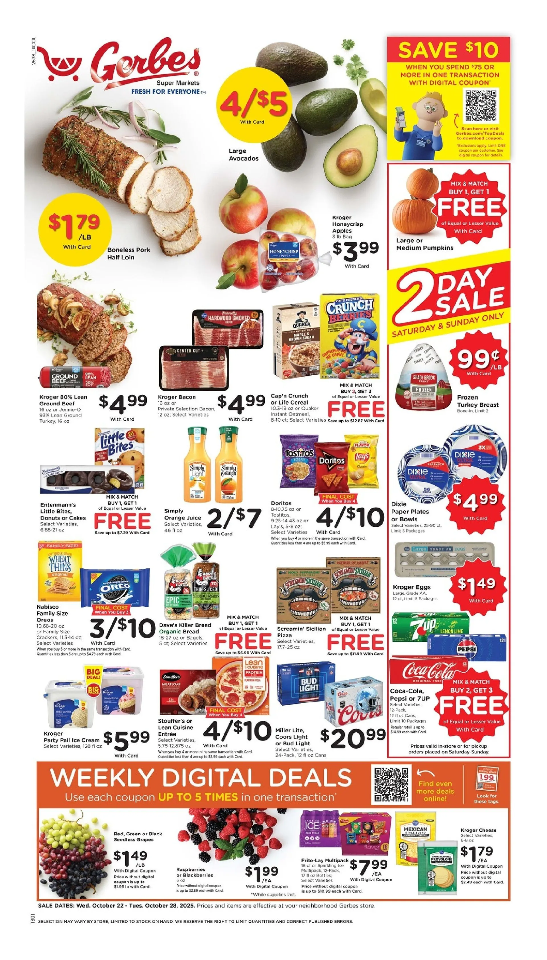 Weekly ad Gerbes Super Markets Sales from October 22 to October 28 2025 - Page 