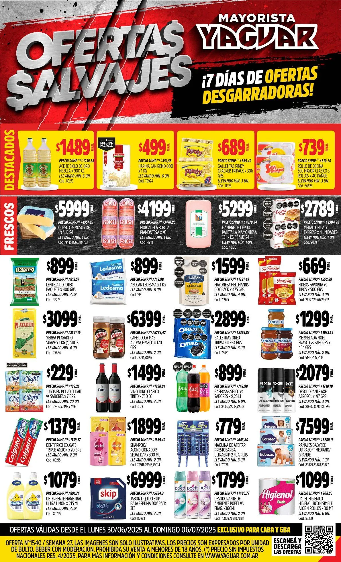 Ofertas de Yaguar Ofertas 30 de junio al 7 de julio 2025 - Página 1 del catálogo