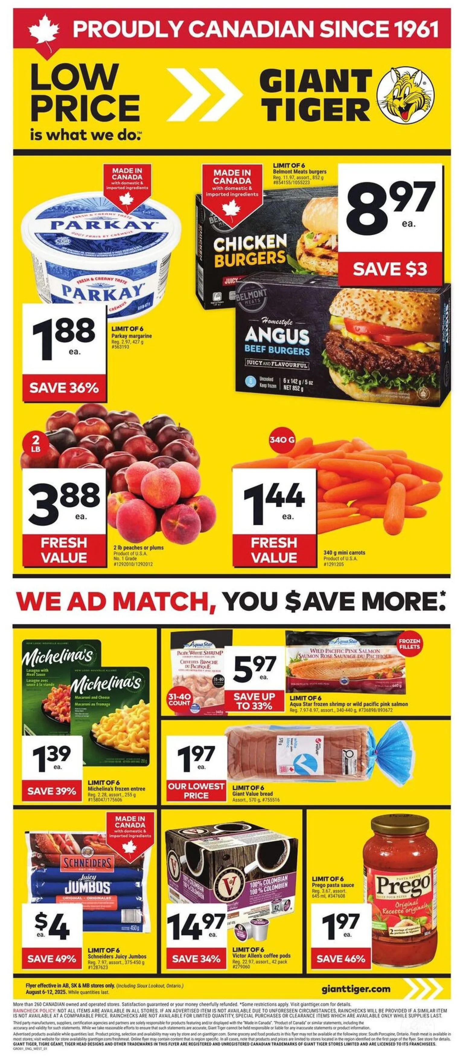 Giant Tiger Sales from August 6 to August 12 2025 - flyer page 1