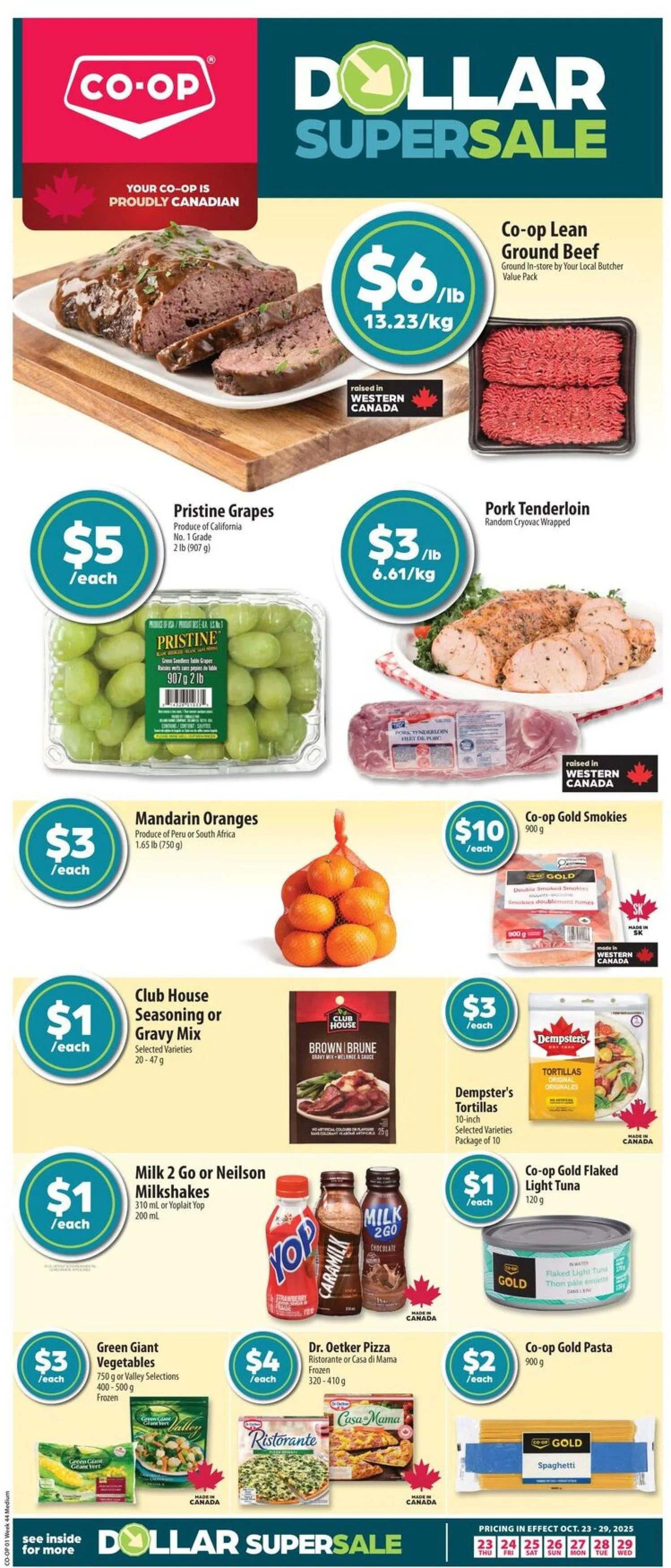 Co-op Food Sales from October 23 to October 29 2025 - flyer page 1