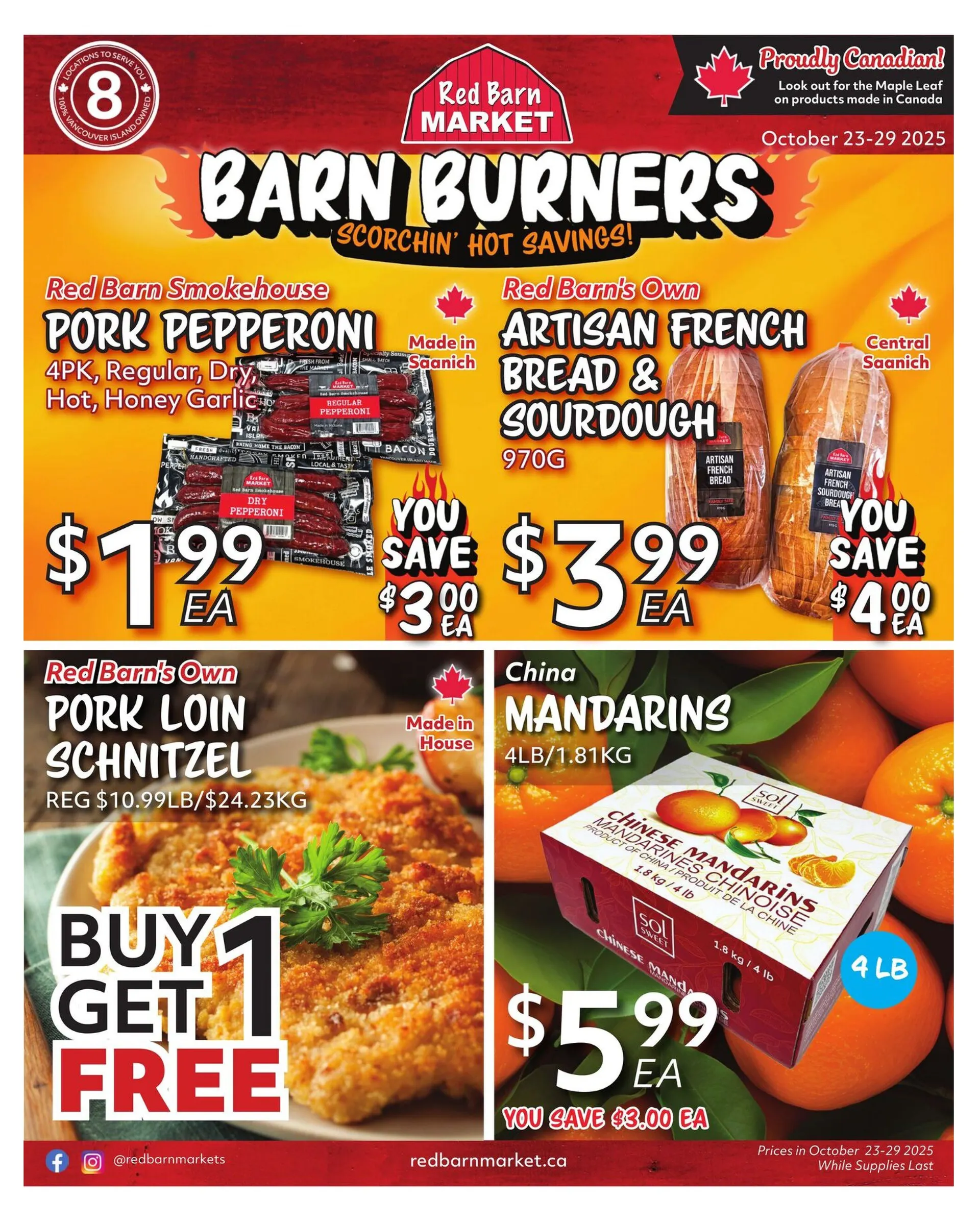Red Barn Market Sales from October 23 to October 29 2025 - flyer page 