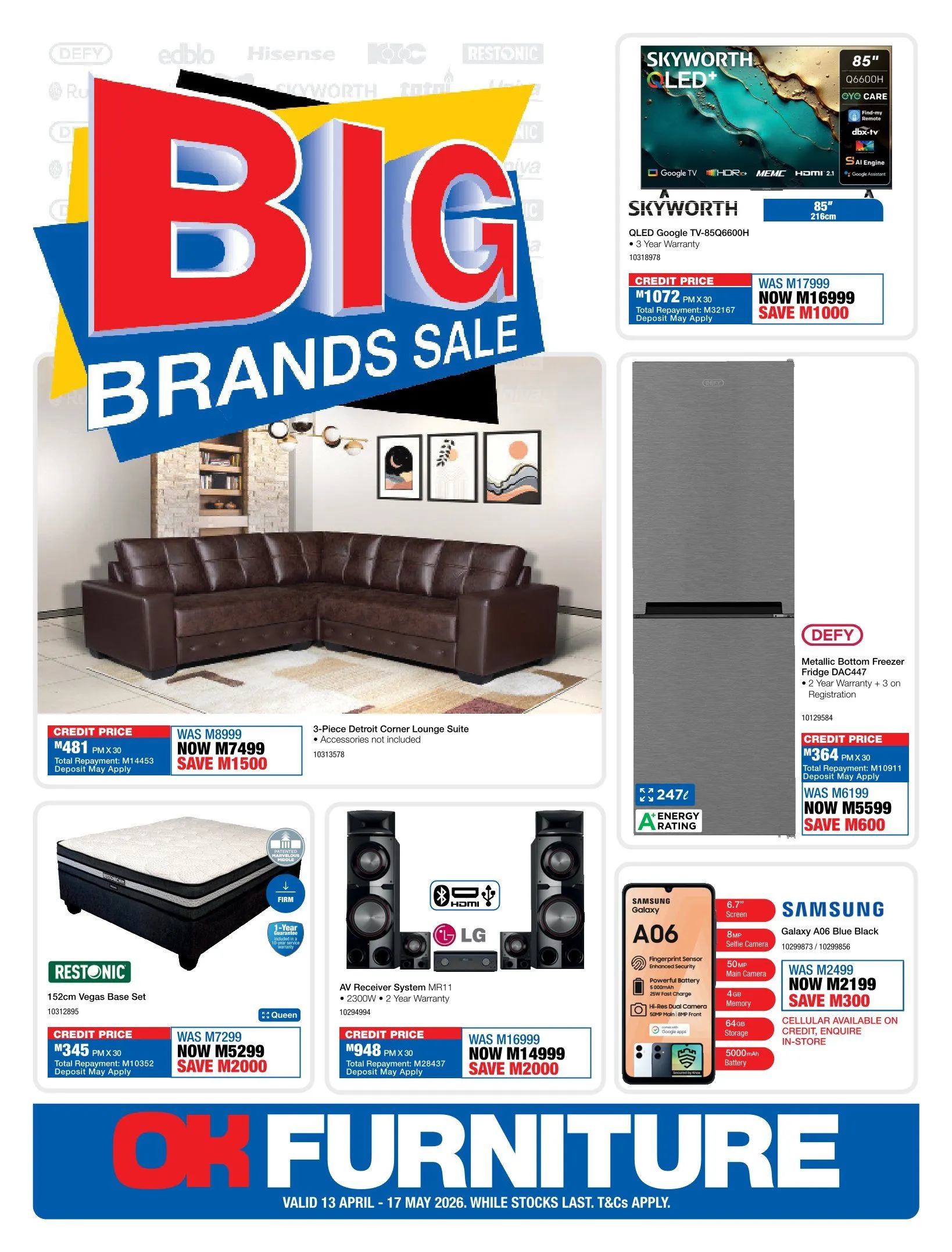  OK Furniture Sales from 13 May to 17 May 2026 - Catalogue Page 1