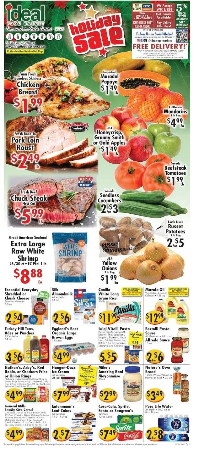 Weekly ad Ideal Food Basket Sales from December 5 to December 11 2025 - Page 1