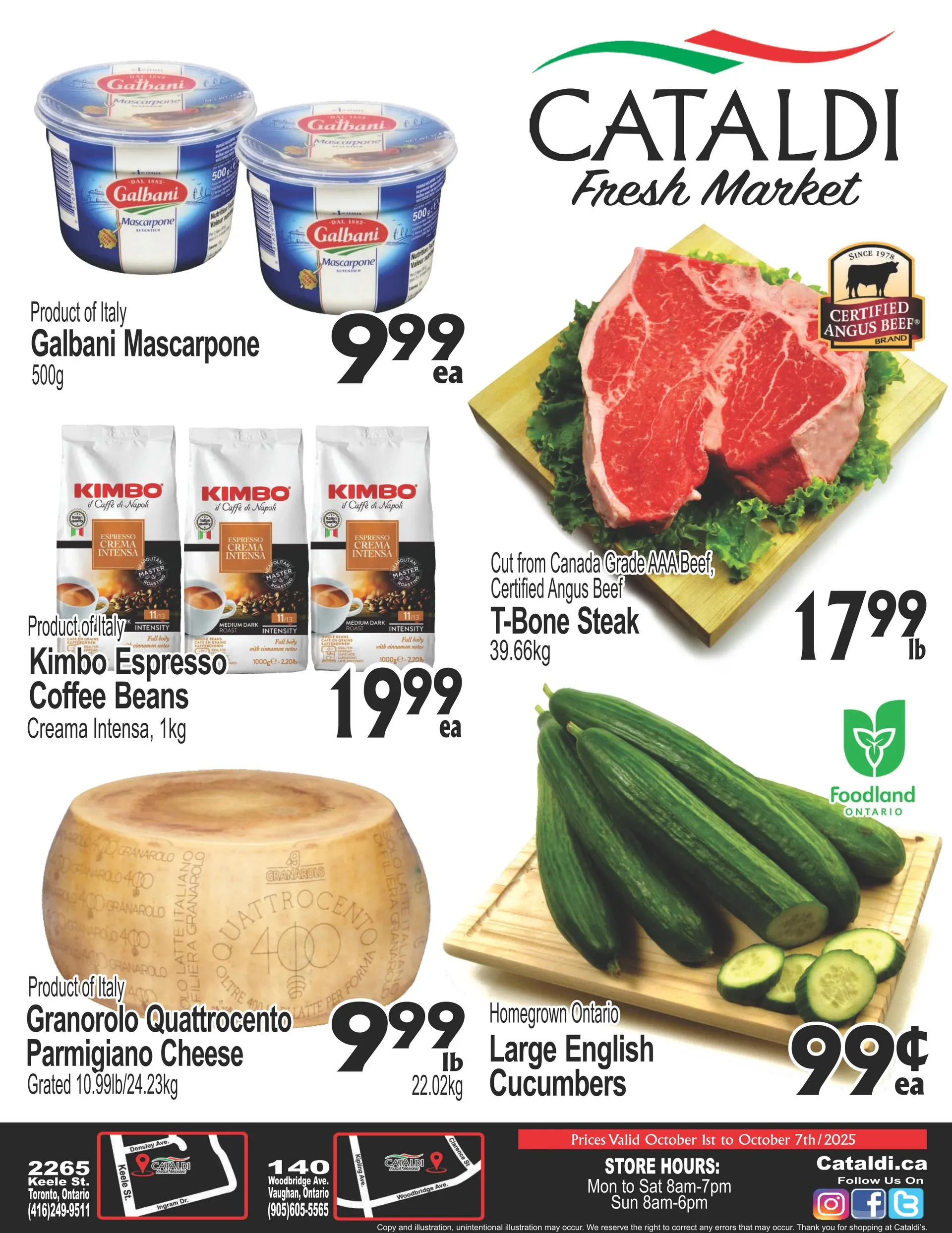 Cataldi Fresh Market Sales from October 1 to October 7 2025 - flyer page 1